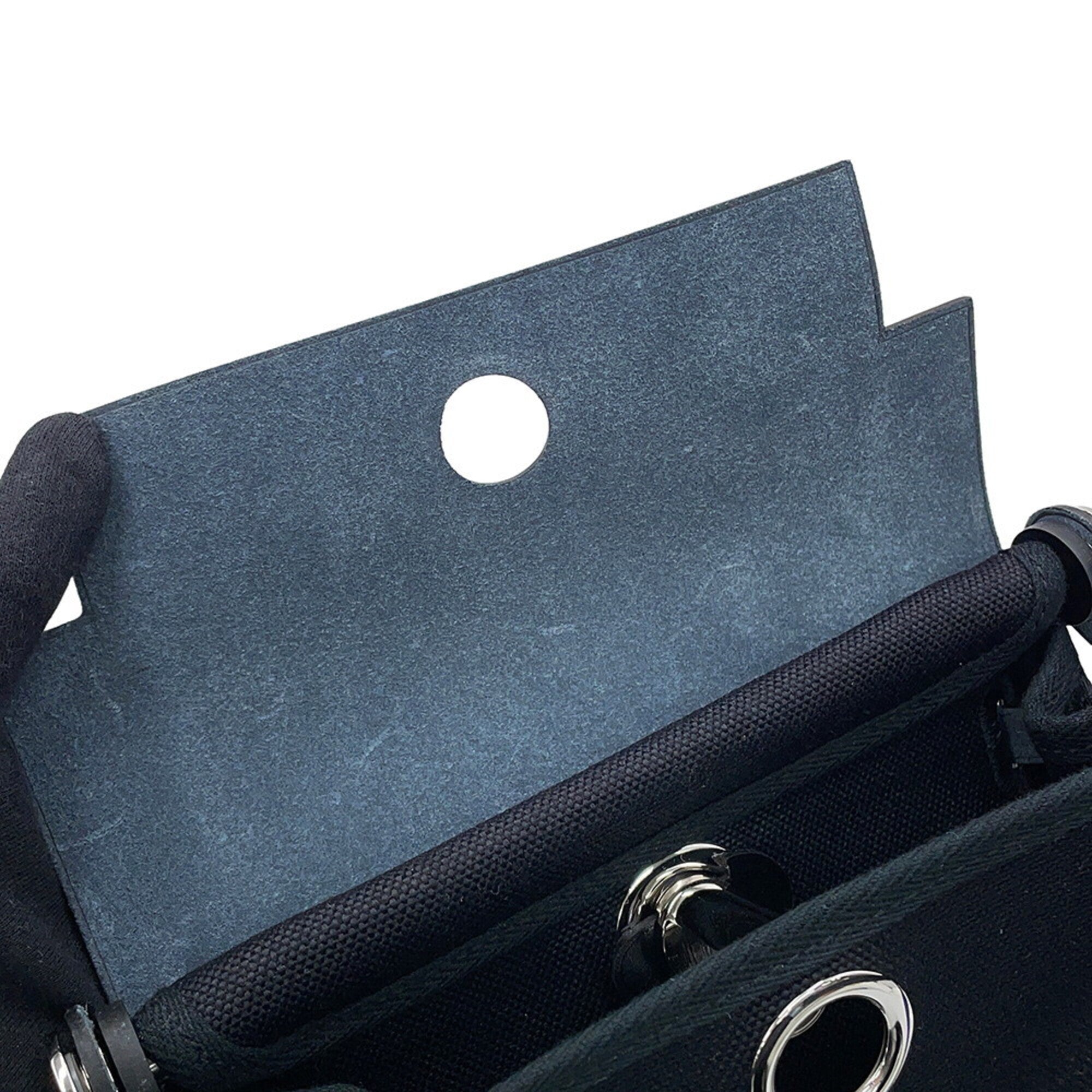 Hermes Kara Black Toile H Handbag Shoulder Bag (Pre-Owned)