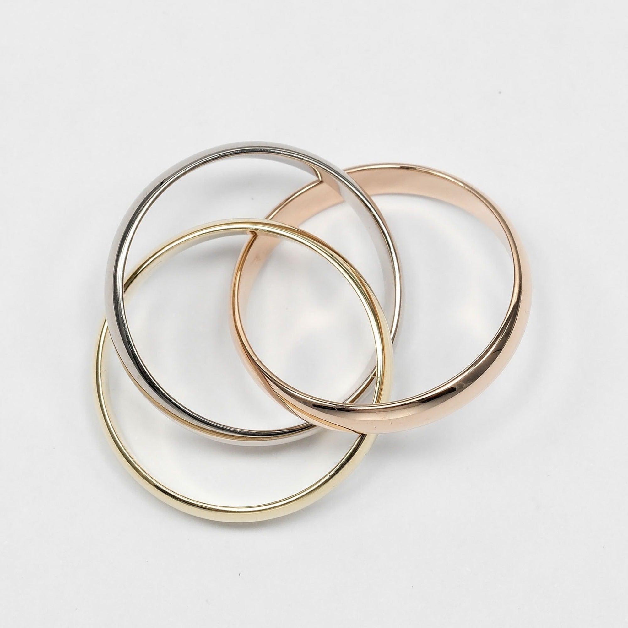Cartier Pink Gold White Gold Yellow Gold Yellow Gold (18K) Pink Gold (18K) White Gold (18K) Band Ring (Pre-Owned)