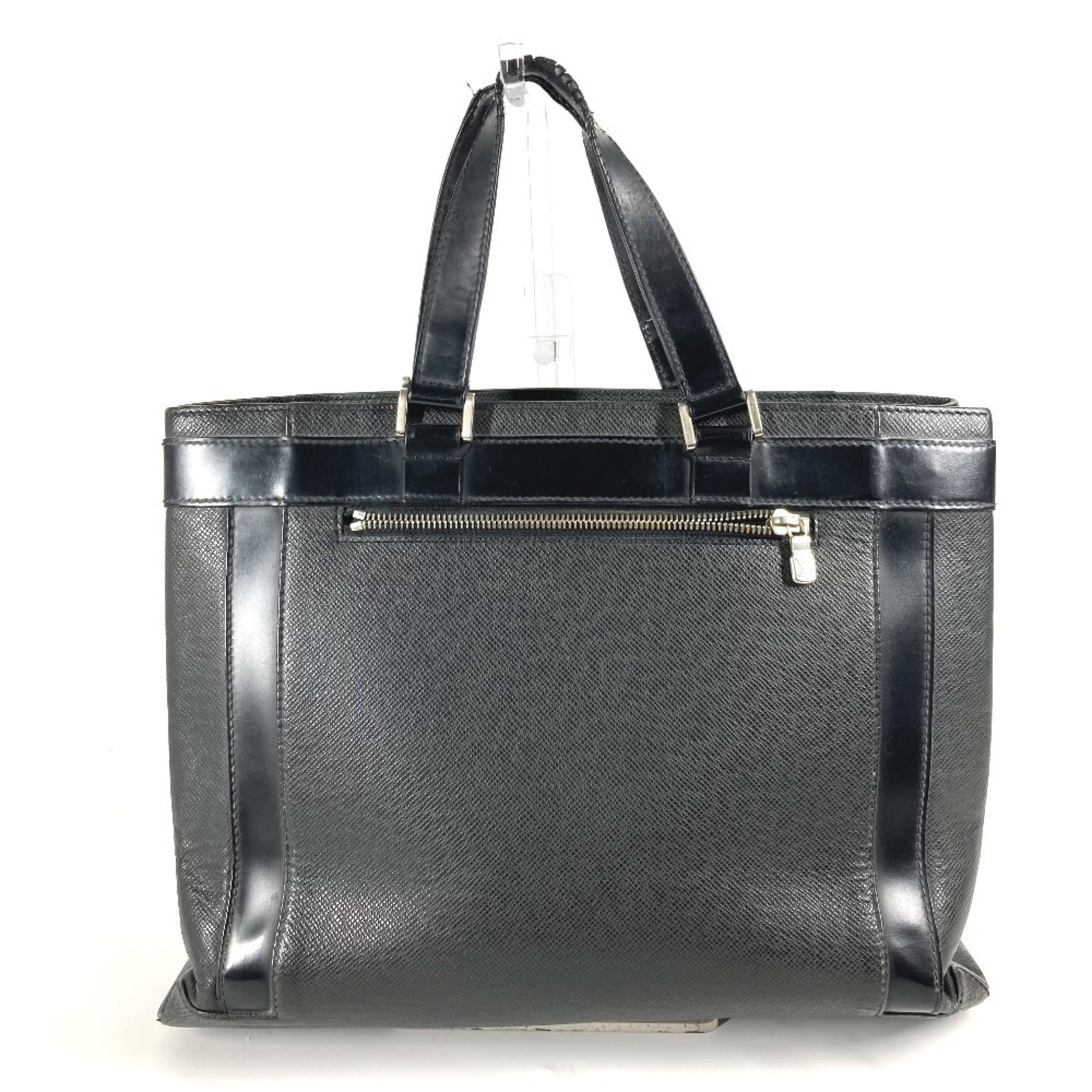 Louis Vuitton Ardoise Black Taiga Leather Handbag Tote Bag (Pre-Owned)