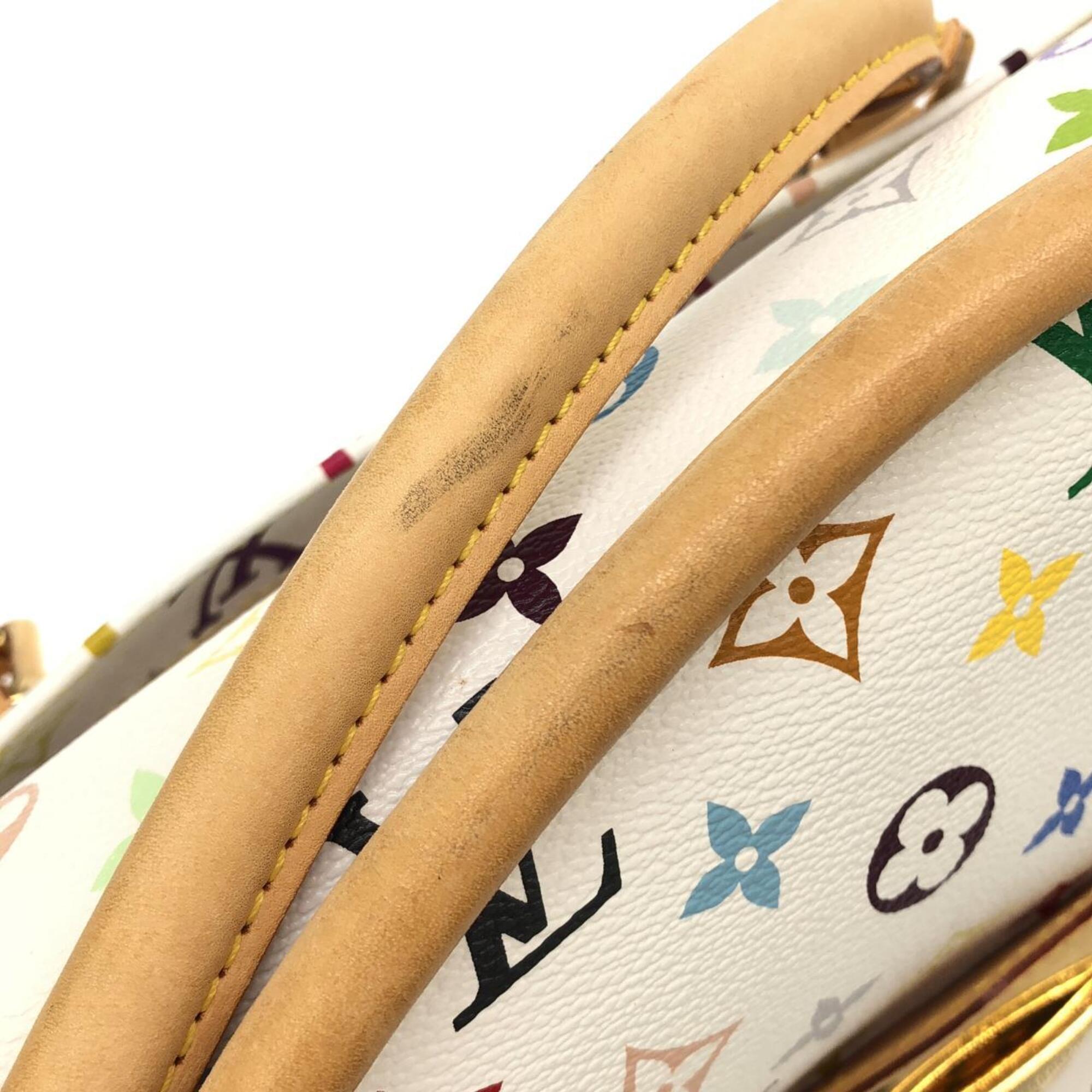 Louis Vuitton White Coated Canvas Handbag (Pre-Owned)
