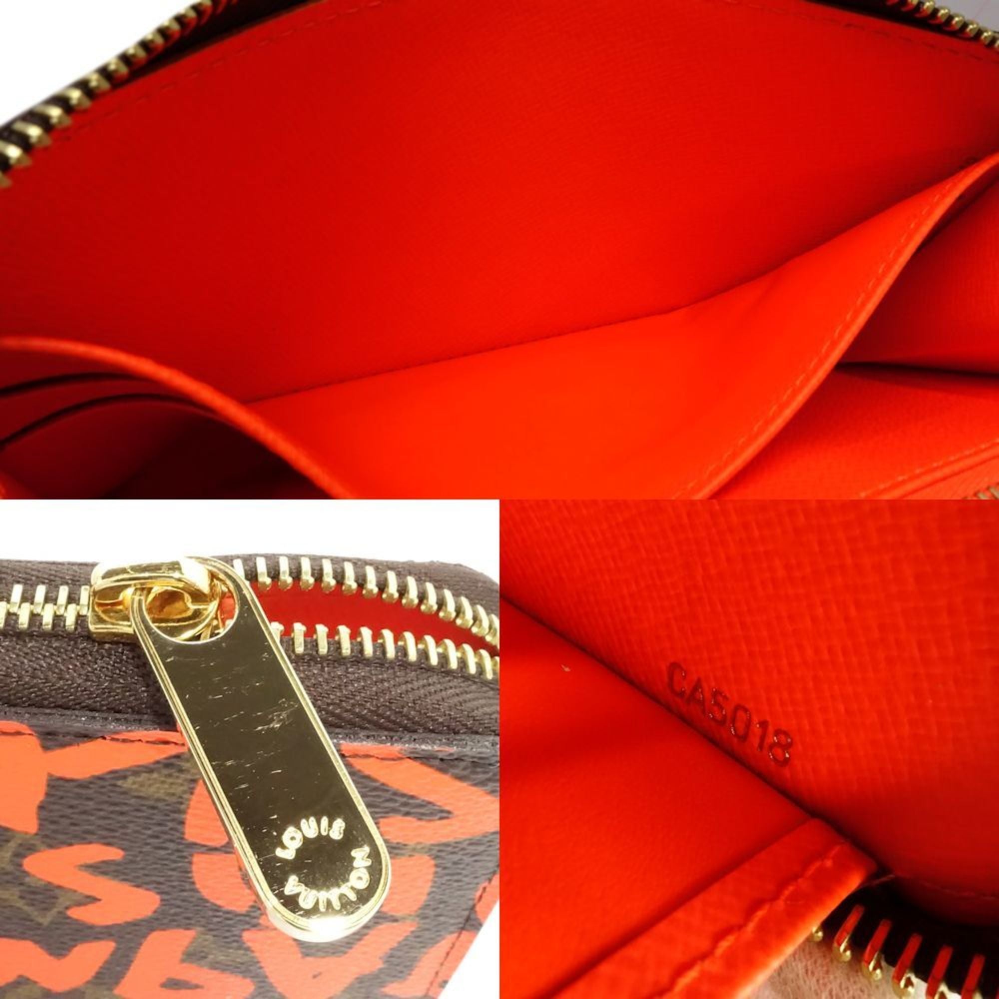 Louis Vuitton Monogram Graffiti Brown Monogram Orange Monogram Graffiti Long Wallet (Bi-Fold) (Pre-Owned)