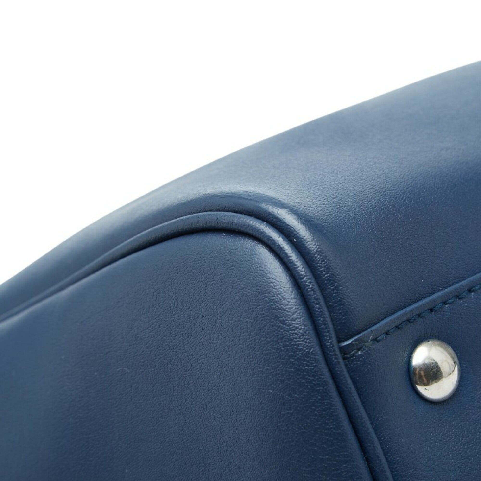 Salvatore Ferragamo Blue Leather Handbag Shoulder Bag (Pre-Owned)