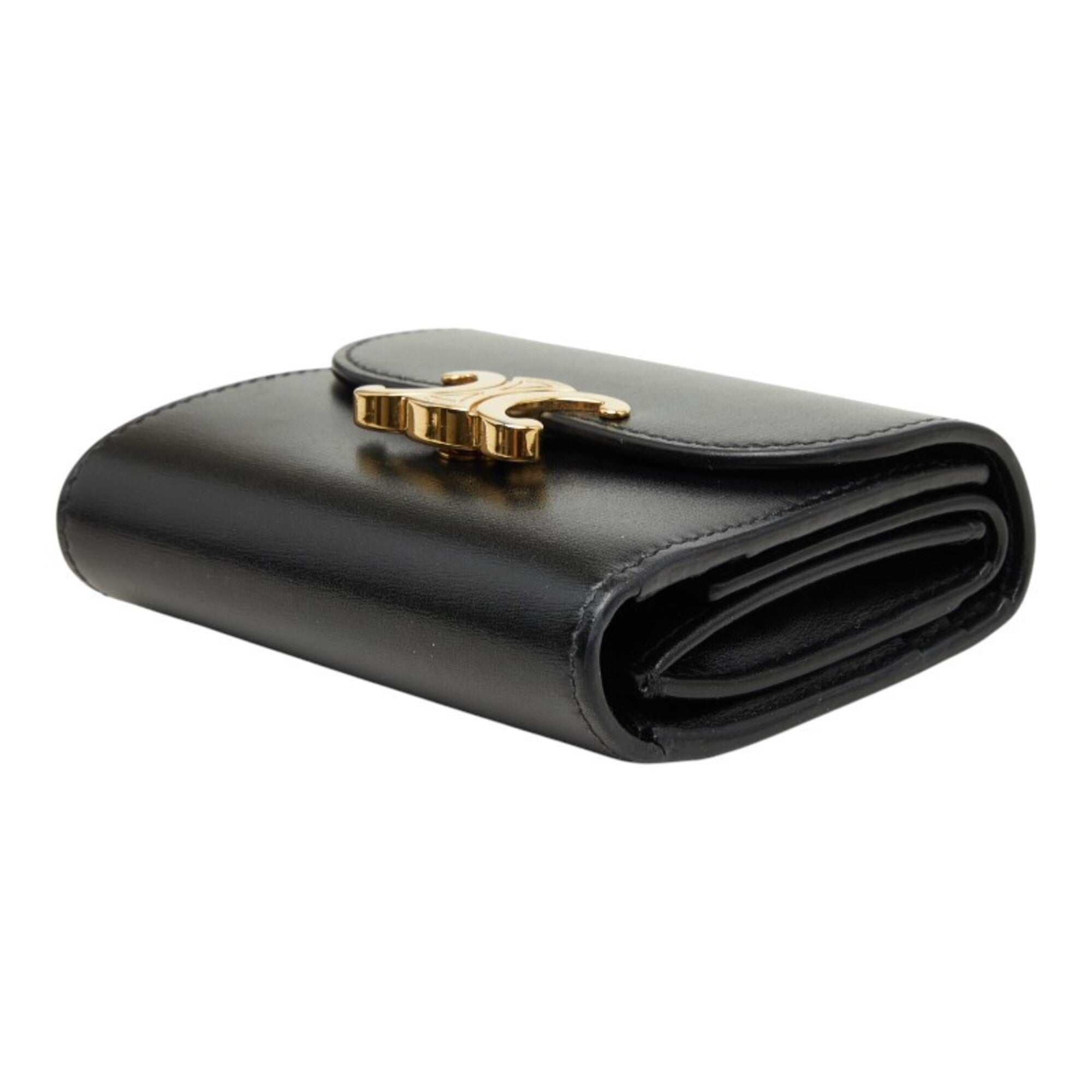 Celine Black Leather Wallet (Tri-Fold) (Pre-Owned)