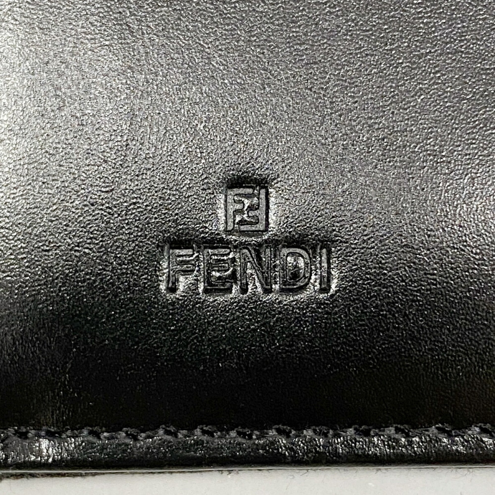 Fendi Black Nylon Canvas Long Wallet (Bi-Fold) (Pre-Owned)