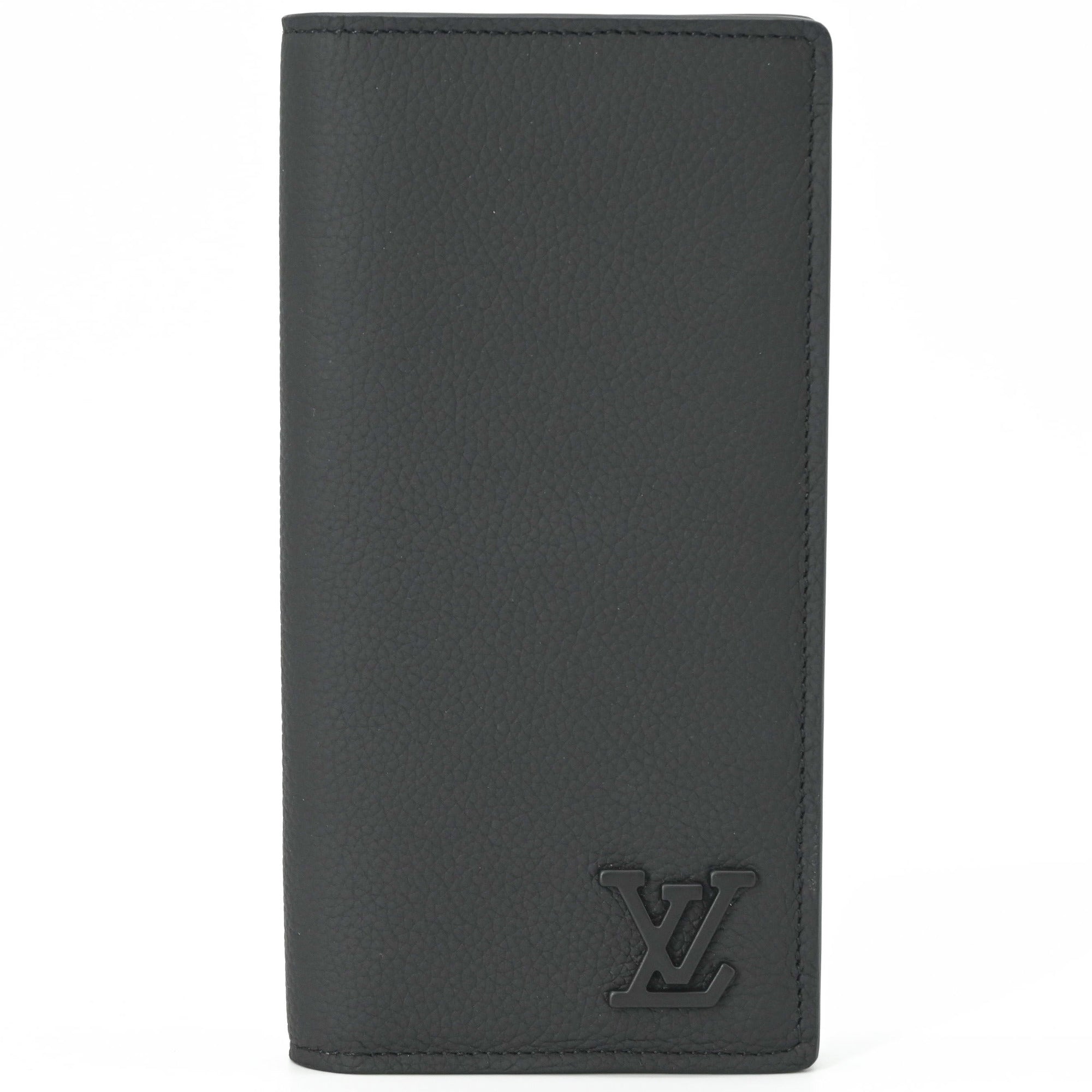 Louis Vuitton Black Leather Wallet (Bi-Fold) (Pre-Owned)