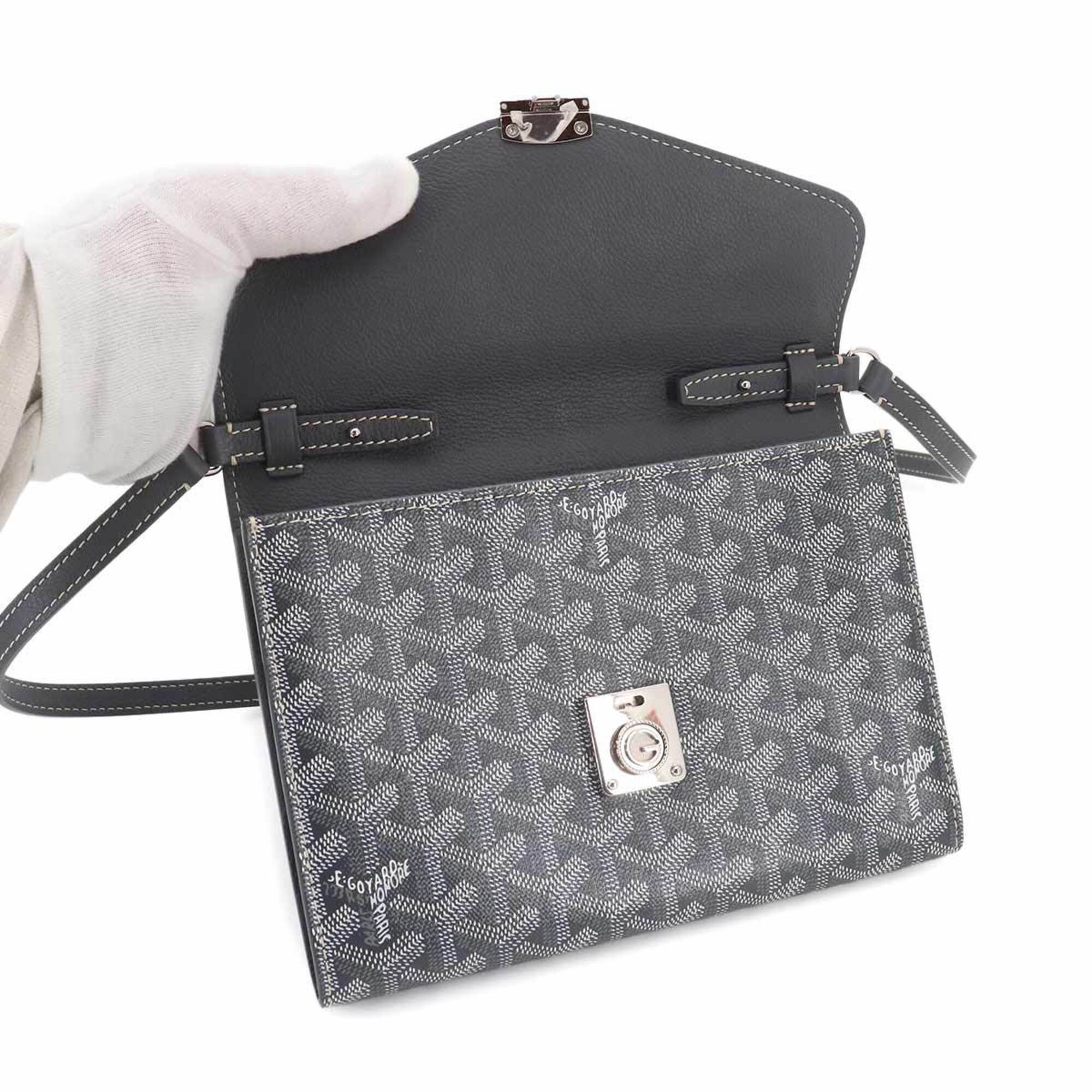 Goyard Gray Pvc Leather Handbag Pouch Shoulder Bag (Pre-Owned)