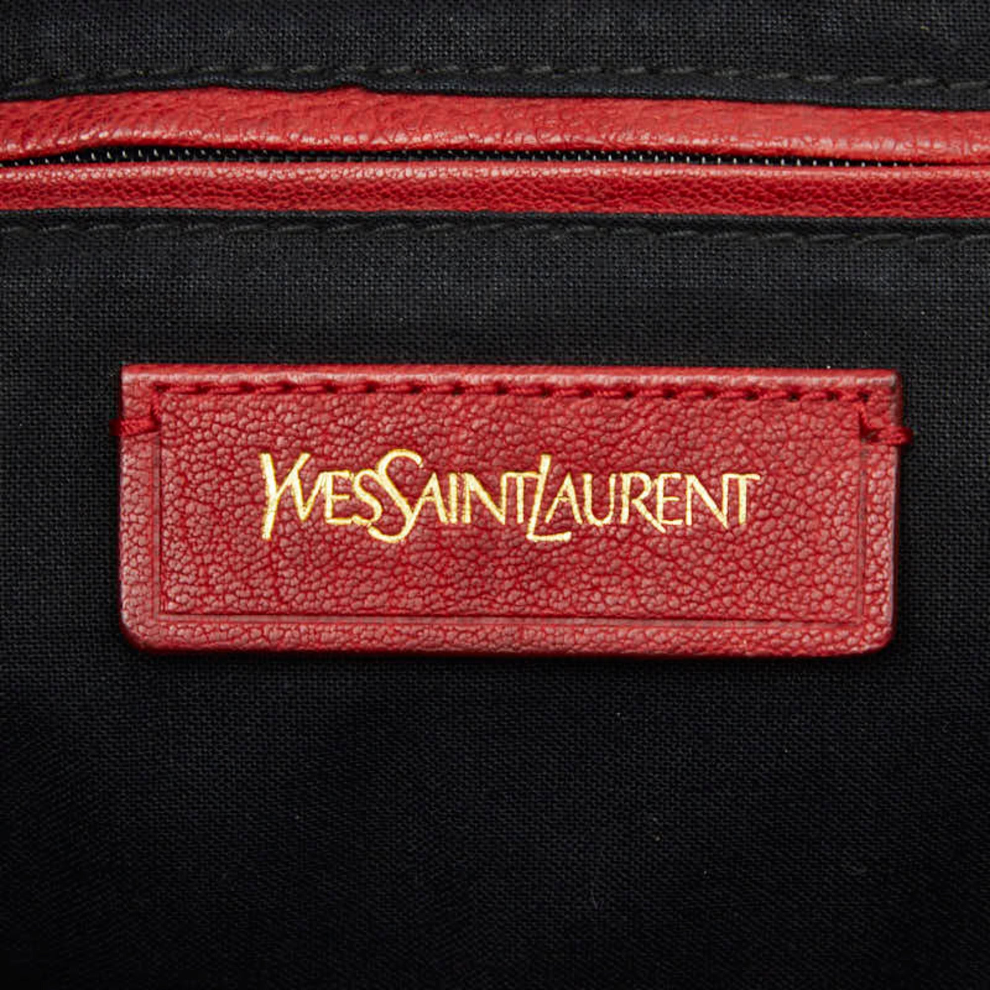 Saint Laurent Red Color Leather Handbag (Pre-Owned)