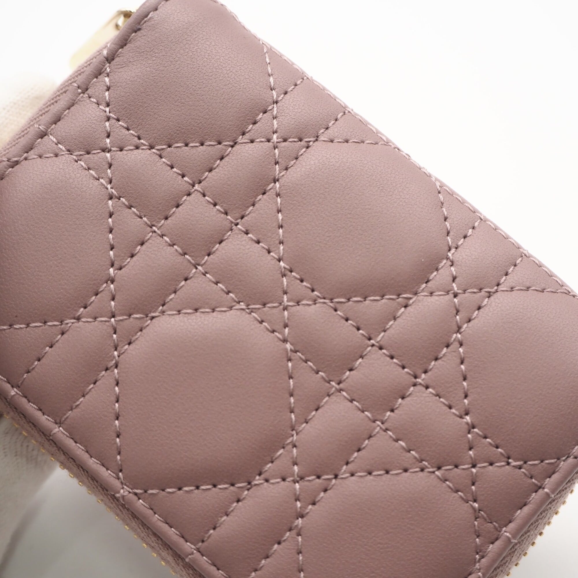 Christian Dior Purple Leather Coin Purse/Coin Case (Pre-Owned)