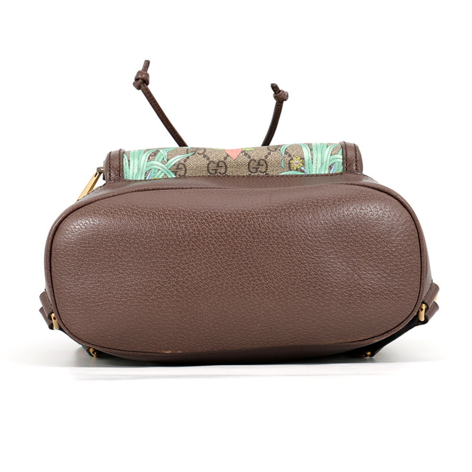 Gucci Brown Multi-Color Gg Supreme Leather Handbag (Pre-Owned)