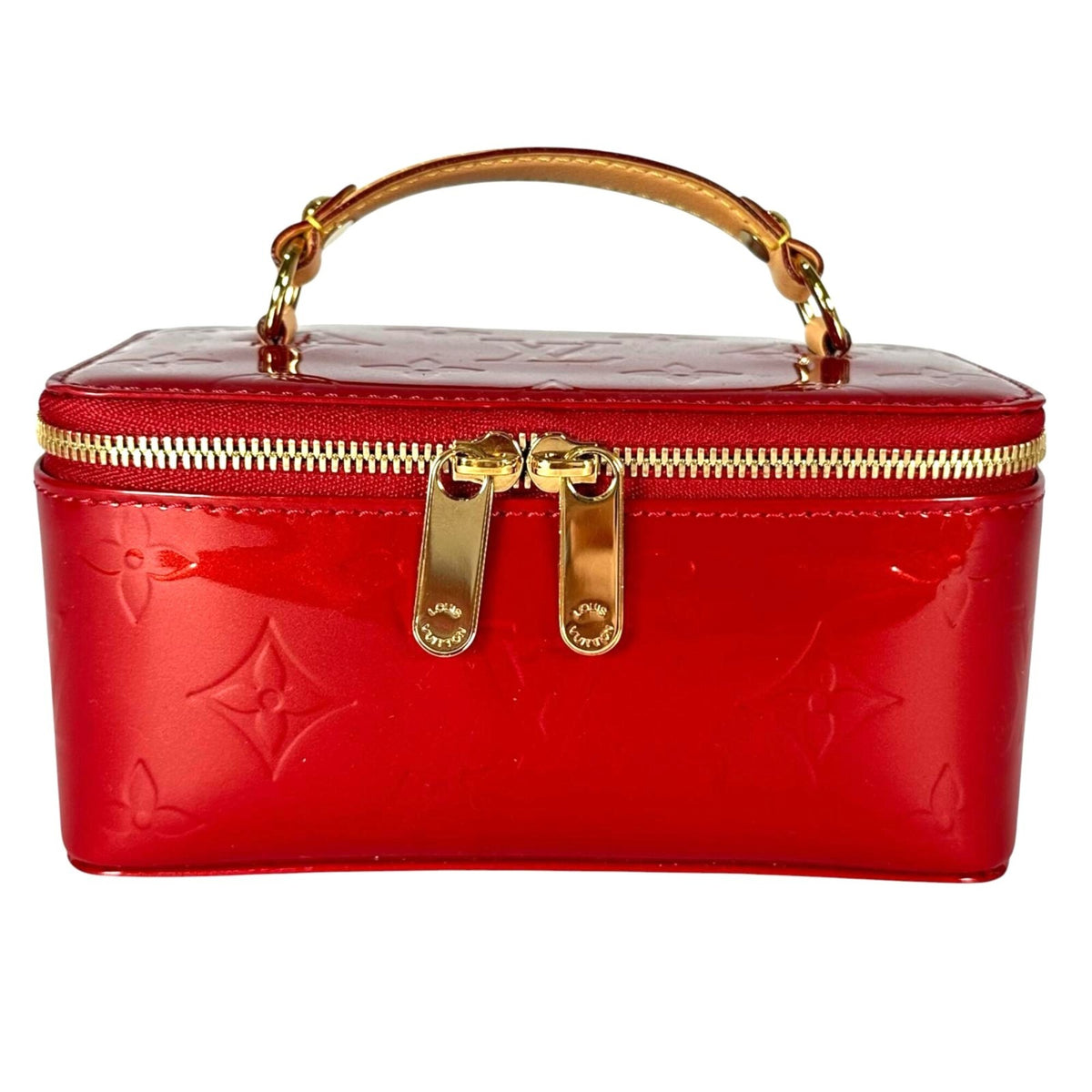 Louis Vuitton Pomme D'amour Red Color Monogram Vernis Handbag (Pre-Owned)