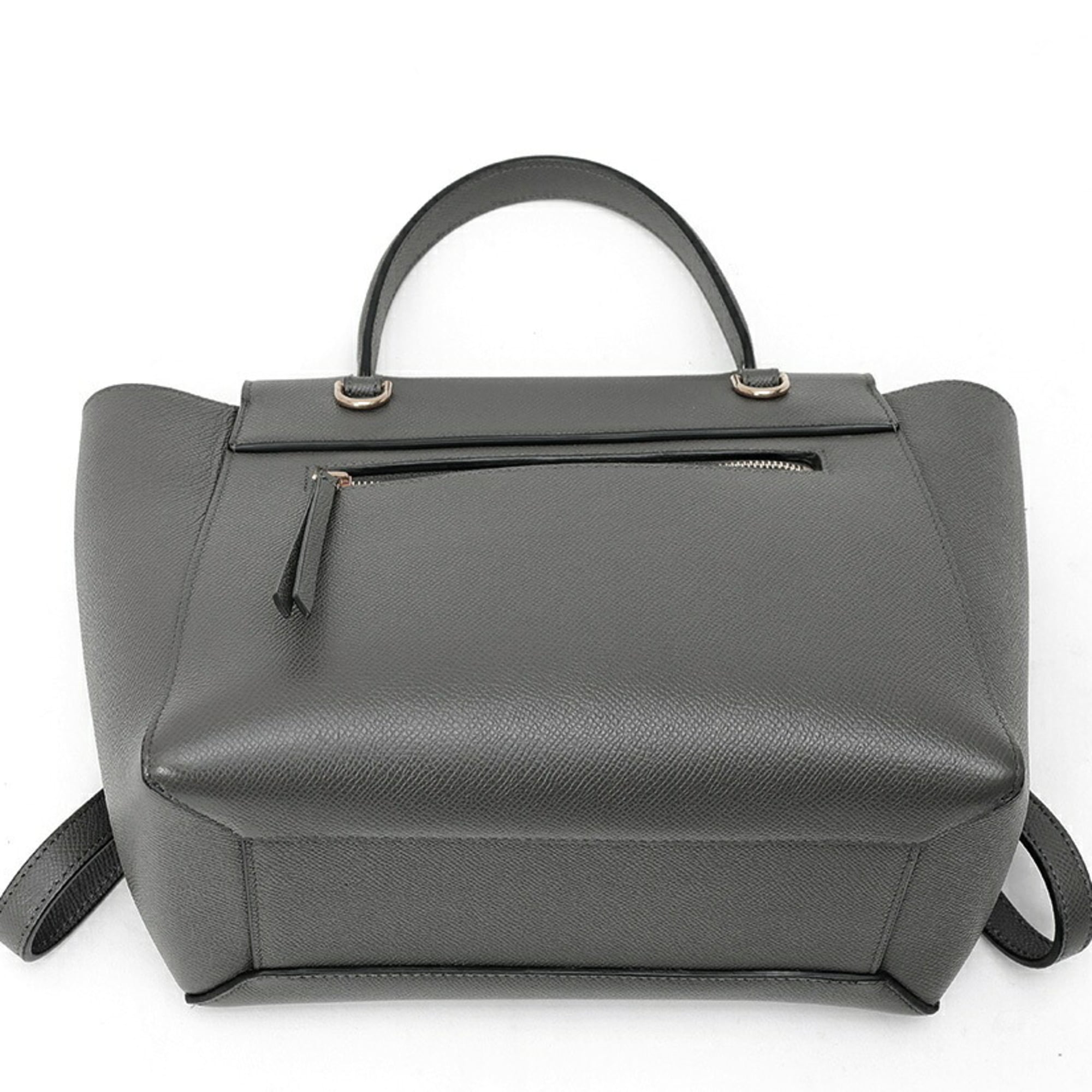 Celine Gray Leather Shoulder Bag (Pre-Owned)