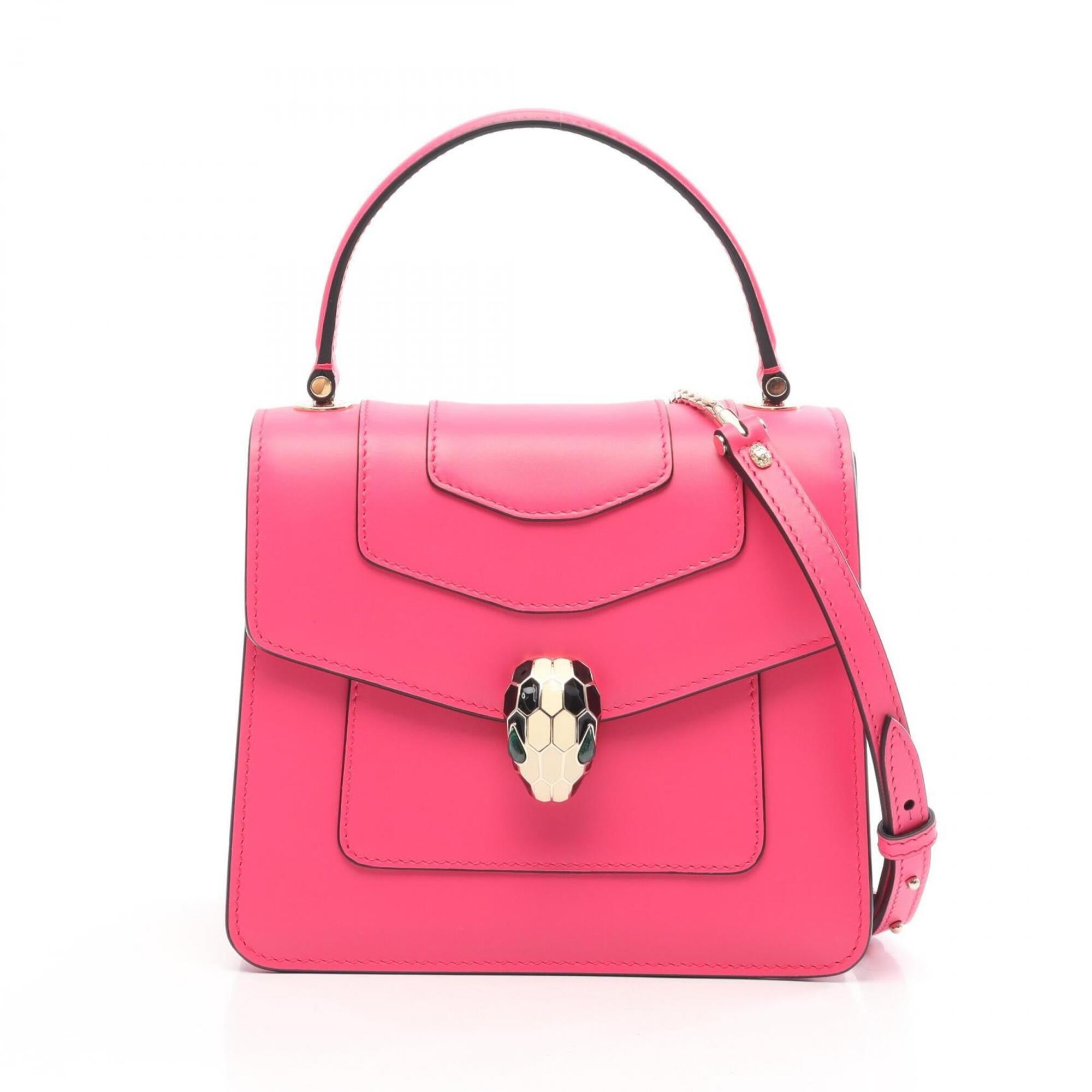 Bvlgari Pink Leather Handbag (Pre-Owned)