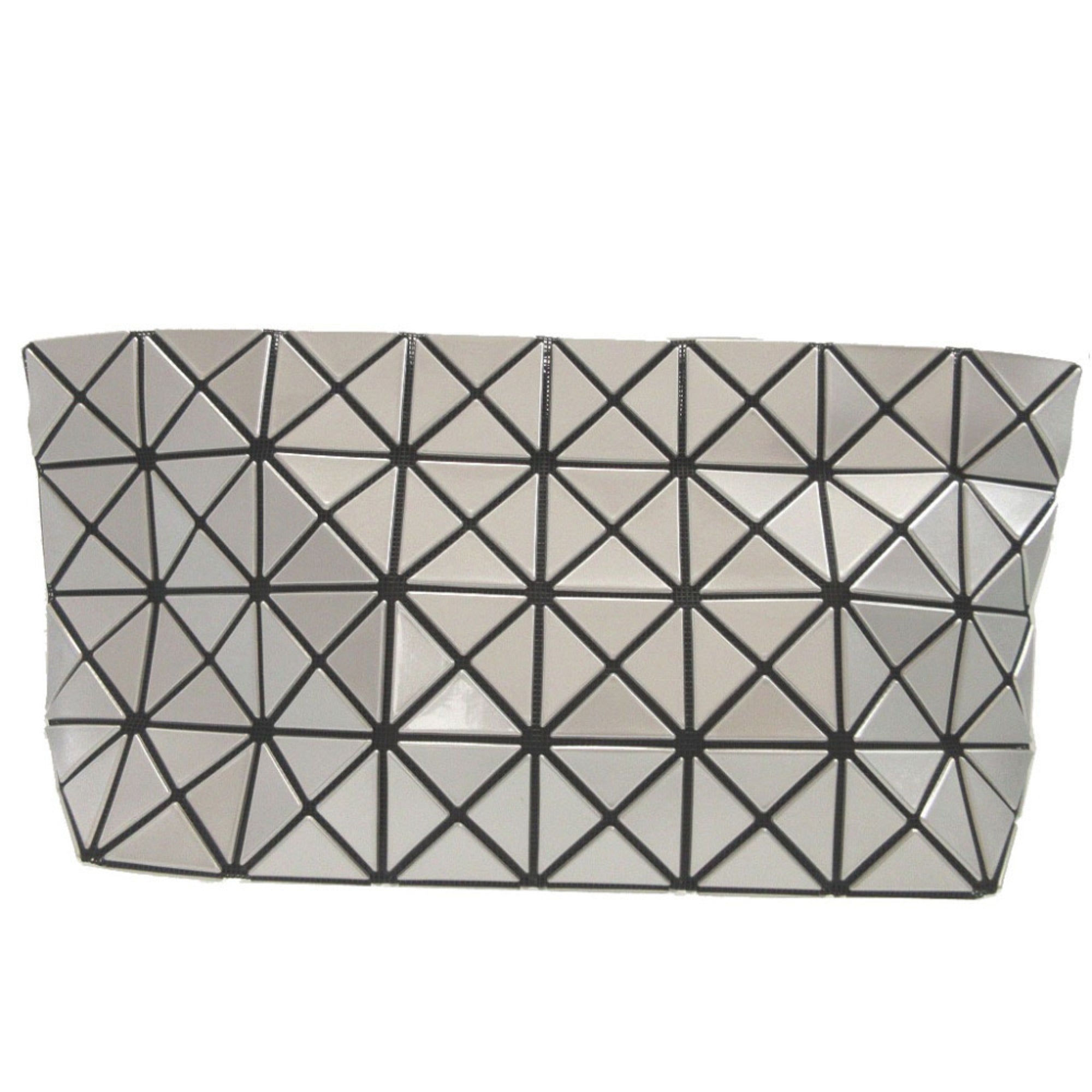 Issey Miyake Silver Pvc Clutch Bag Pouch (Pre-Owned)