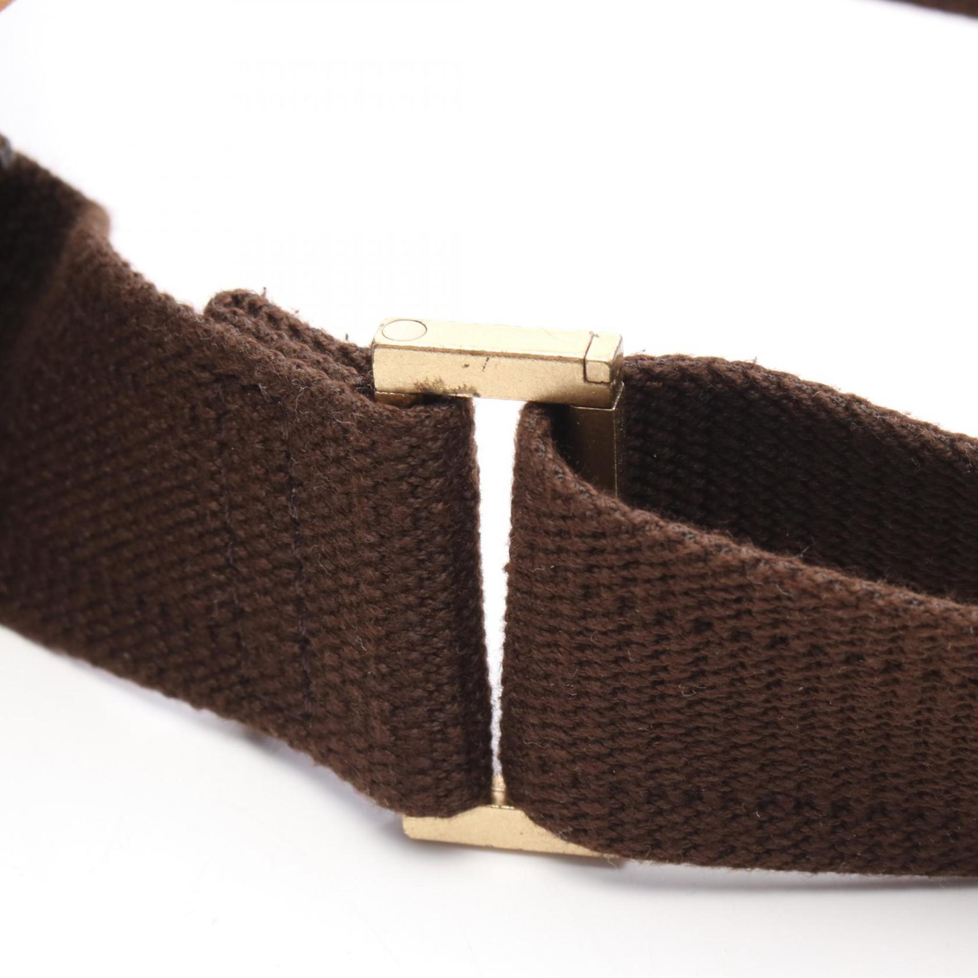 Louis Vuitton Brown Coated Canvas Leather Fanny Pack (Pre-Owned)