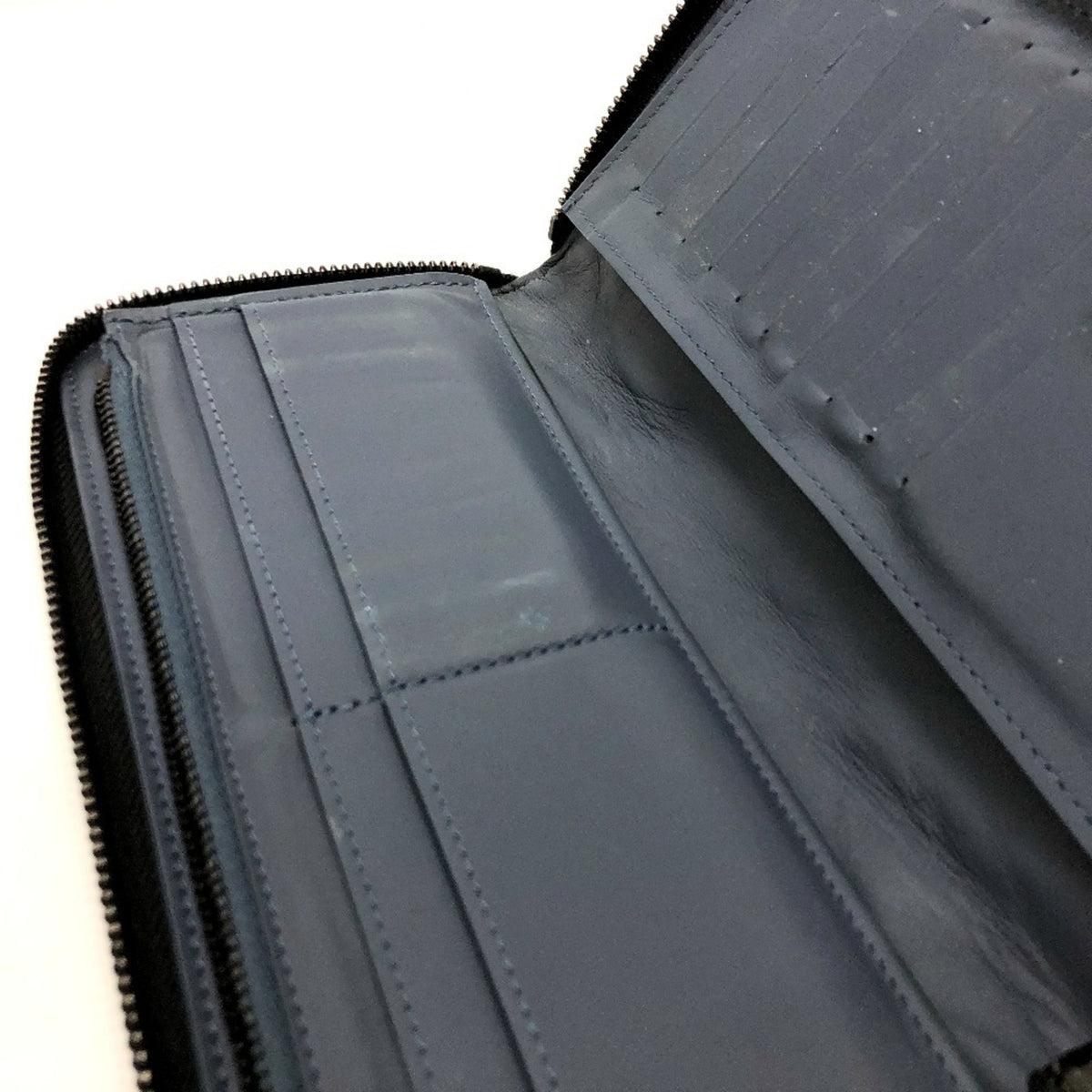 Louis Vuitton Monogram Shadow Galle Navy Monogram Shadow Long Wallet (Bi-Fold) (Pre-Owned)