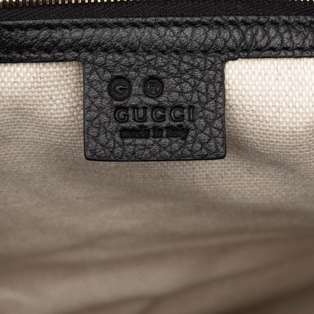 Gucci Black Leather Shoulder Bag Tote Bag (Pre-Owned)