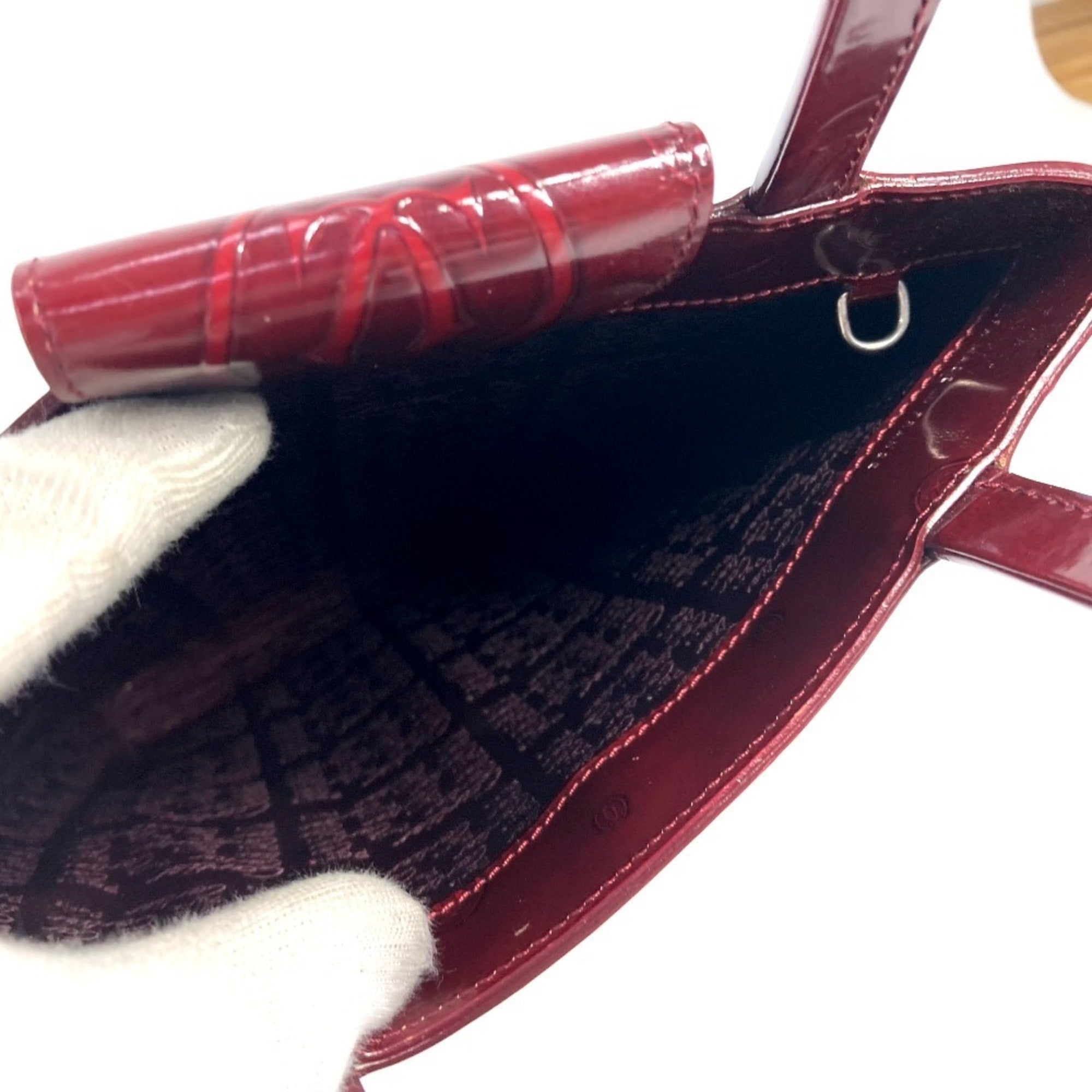Cartier Happy Birthday Red Color Leather Handbag Tote Bag (Pre-Owned)