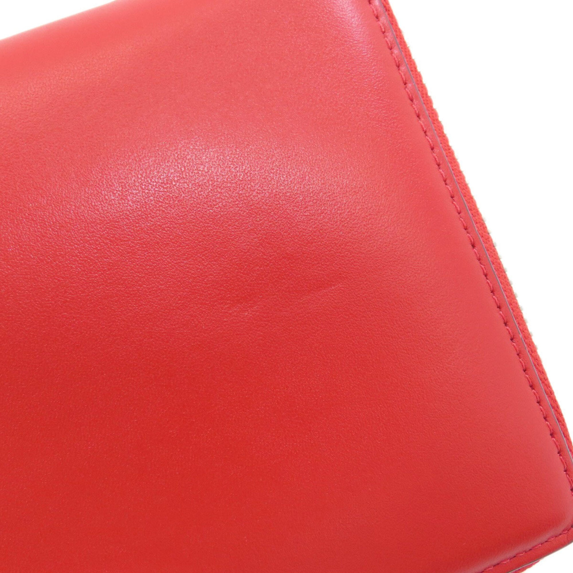 Loewe Red Color Leather Wallet (Bi-Fold) (Pre-Owned)