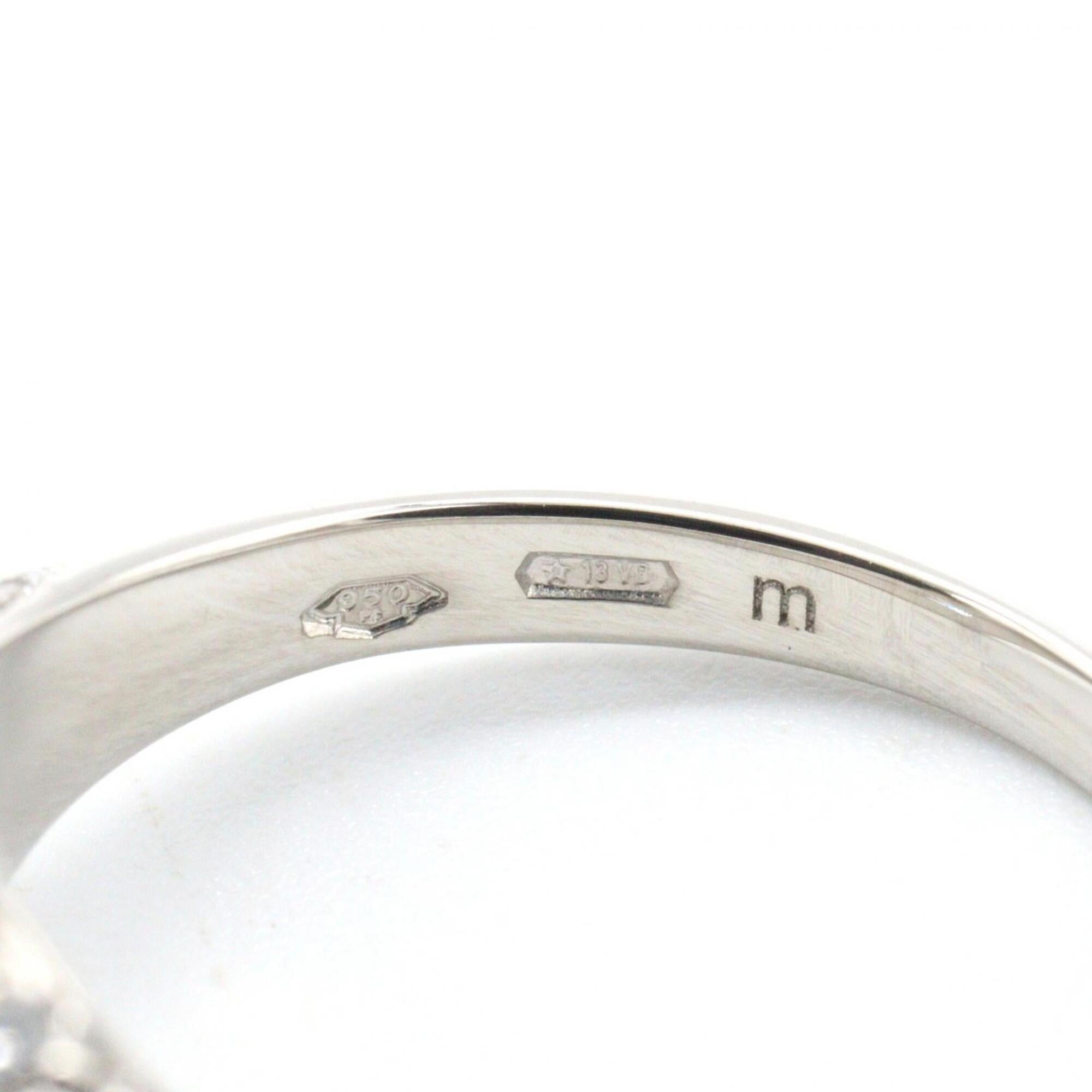 Bvlgari Silver Clear Platinum 950 Band Ring (Pre-Owned)