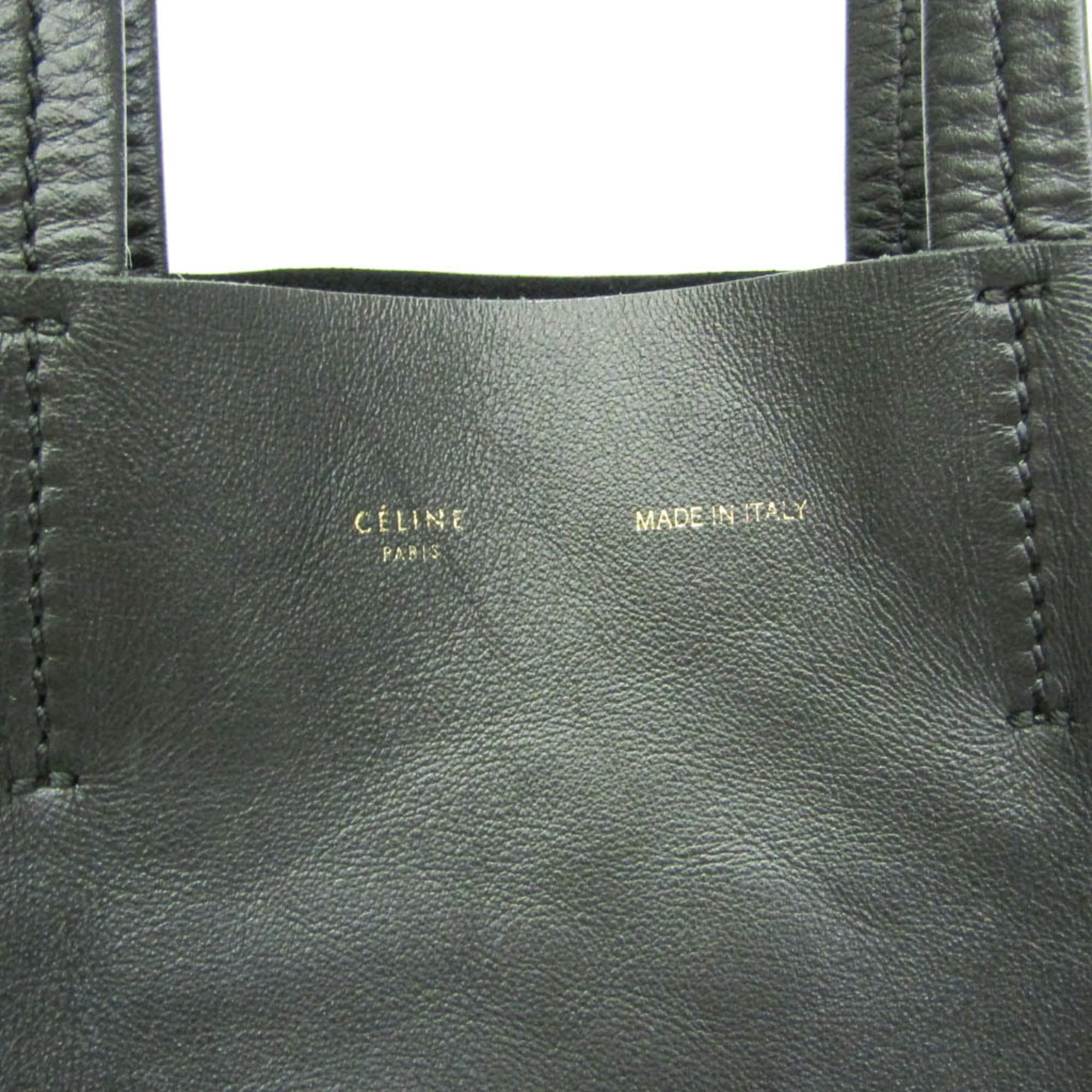 Celine Cabas Black Leather Tote Bag (Pre-Owned)