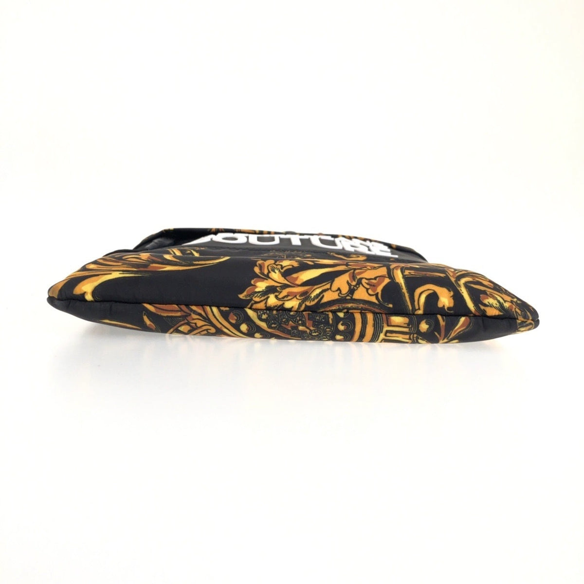 Versace Black Yellow Nylon Shoulder Bag (Pre-Owned)