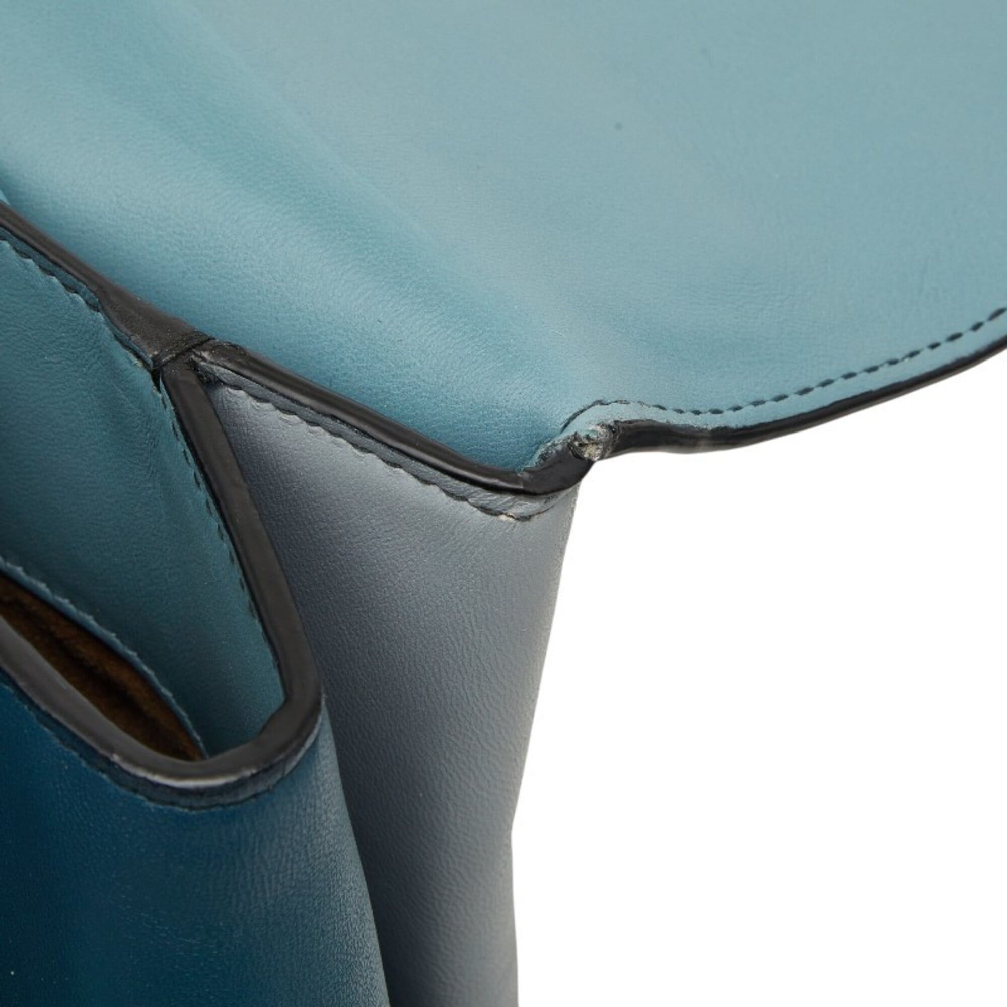 Bottega Veneta Light Blue Leather Handbag Shoulder Bag (Pre-Owned)