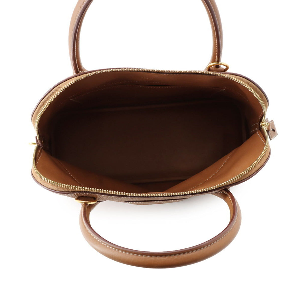 Hermes Gold Taurillon Clemence Leather Handbag Shoulder Bag (Pre-Owned)