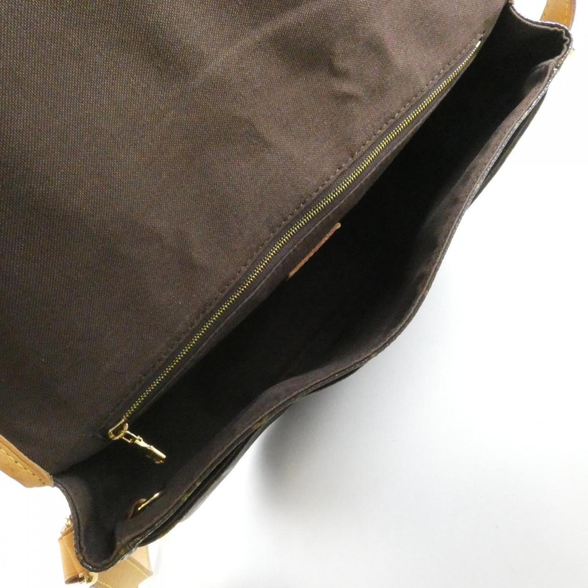 Louis Vuitton Marron Coated Canvas Shoulder Bag (Pre-Owned)