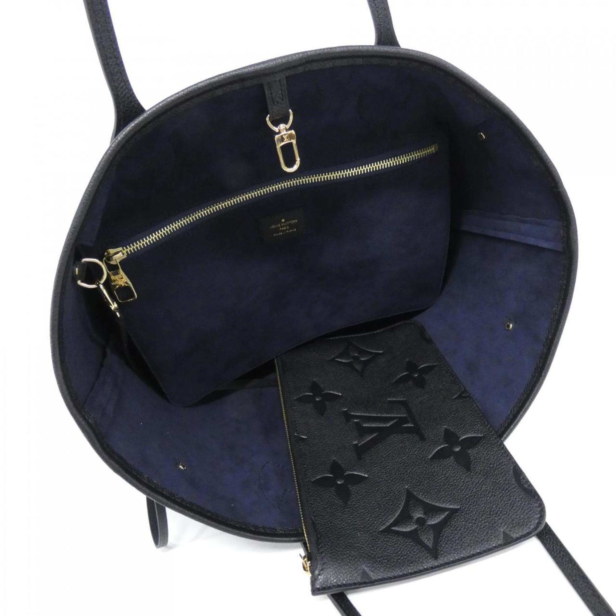Louis Vuitton Black Leather Handbag Pouch (Pre-Owned)