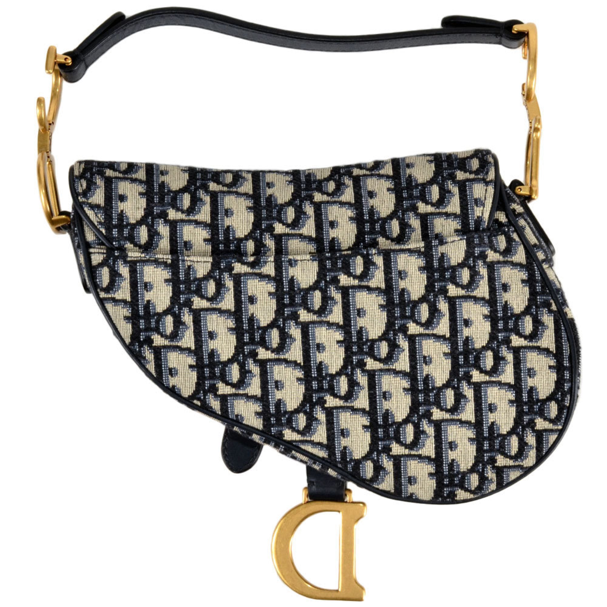 Christian Dior Navy Jacquard Handbag (Pre-Owned)