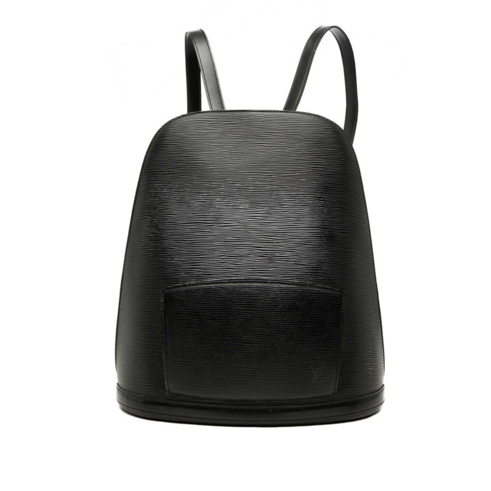 Louis Vuitton Black Noir Leather Backpack (Pre-Owned)