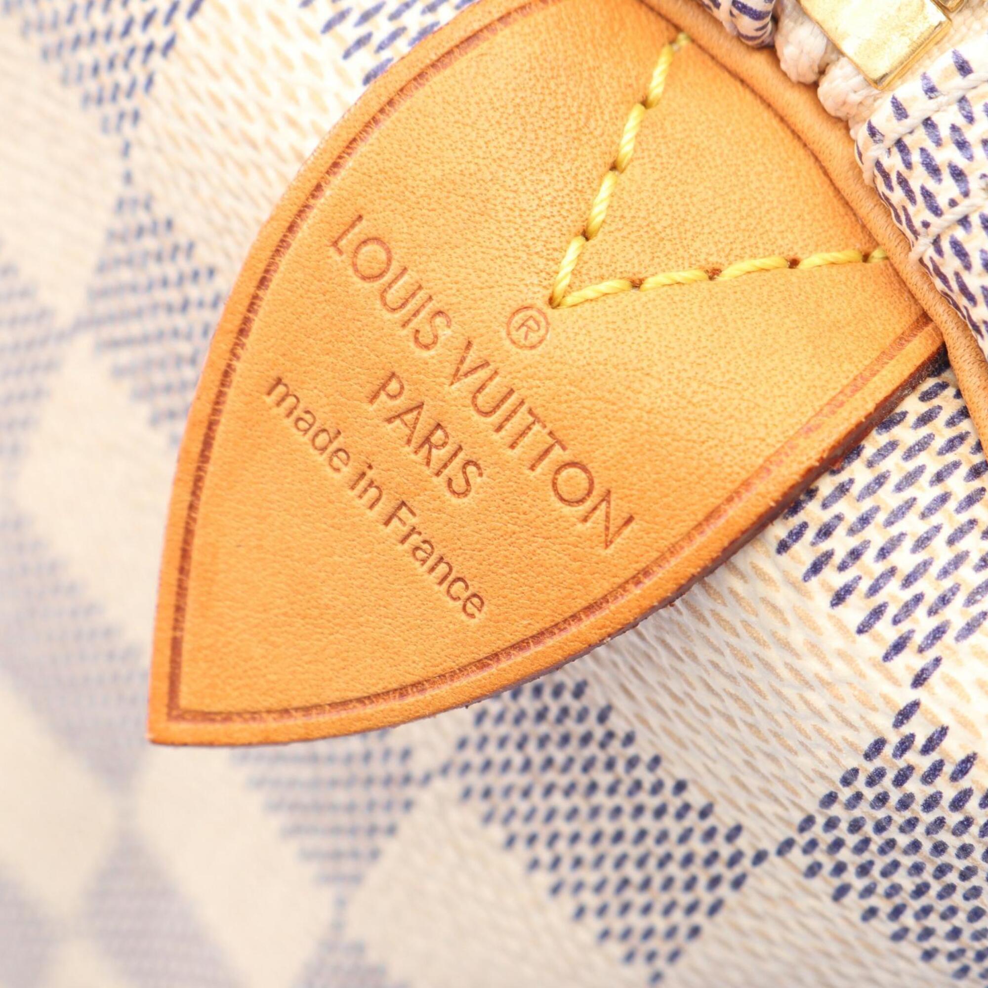 Louis Vuitton White Damier Azur Coated Canvas Leather Handbag (Pre-Owned)