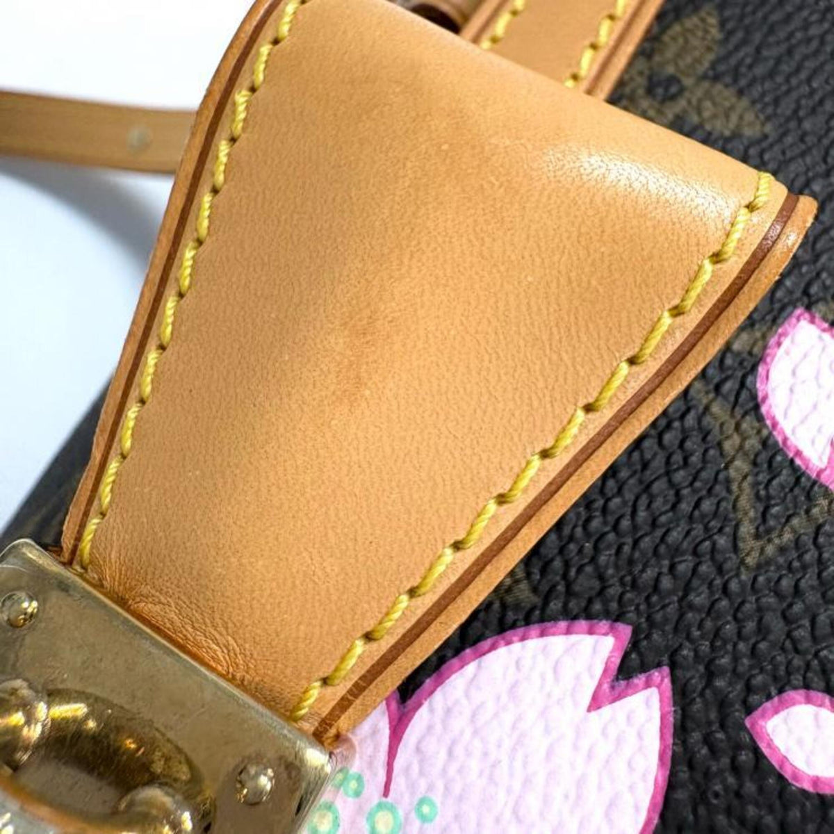 Louis Vuitton Beige Brown Monogram Pink Monogram Handbag (Pre-Owned)