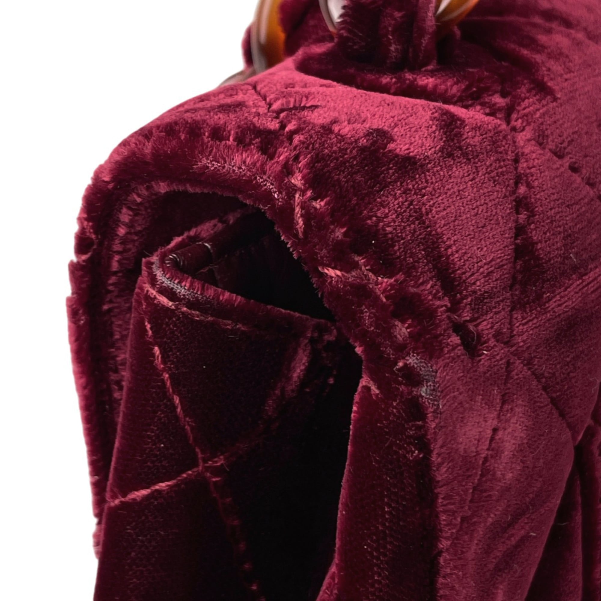 Chanel Matelasse Bordeaux Velvet Shoulder Bag (Pre-Owned)