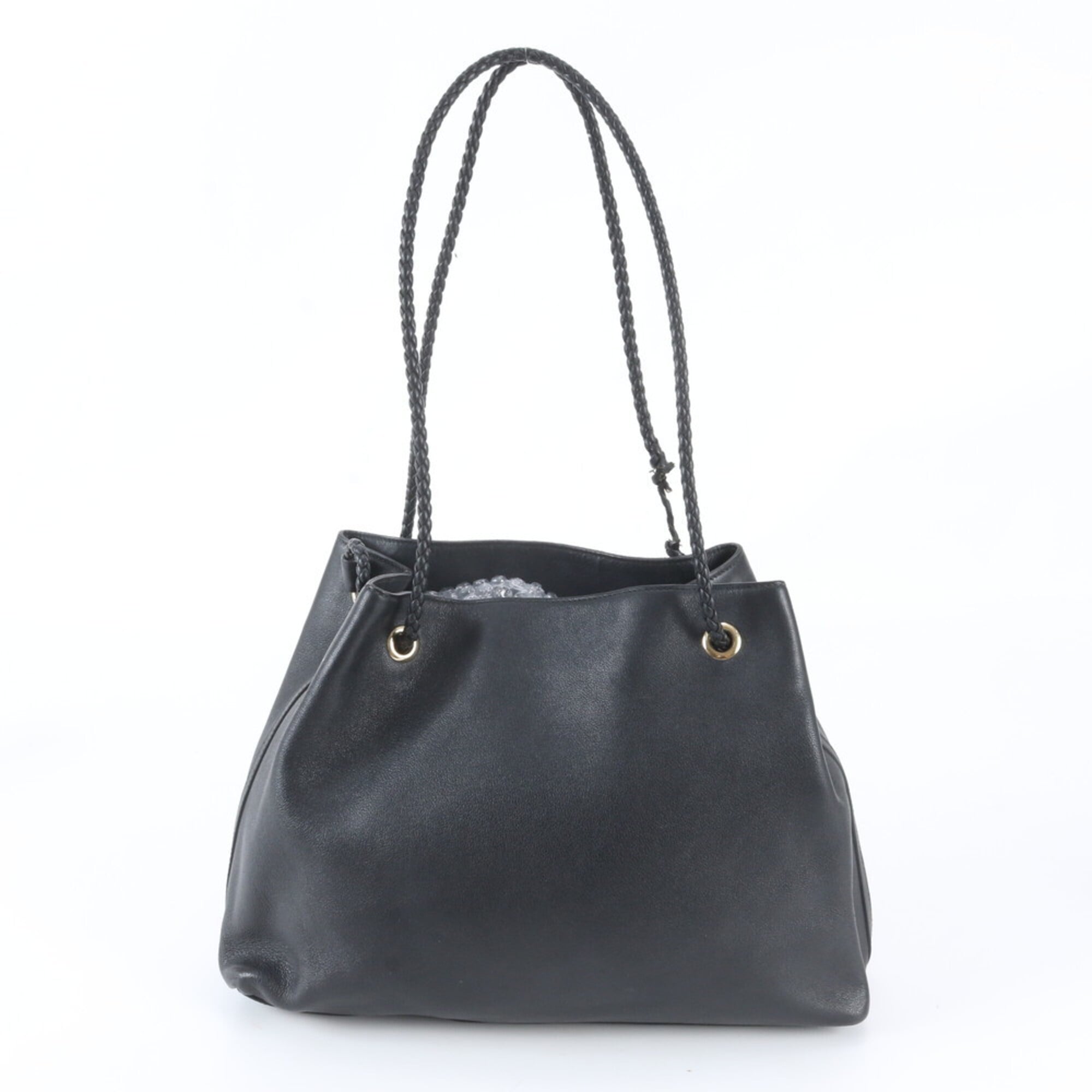 Gucci Black Leather Handbag Shoulder Bag Tote Bag (Pre-Owned)