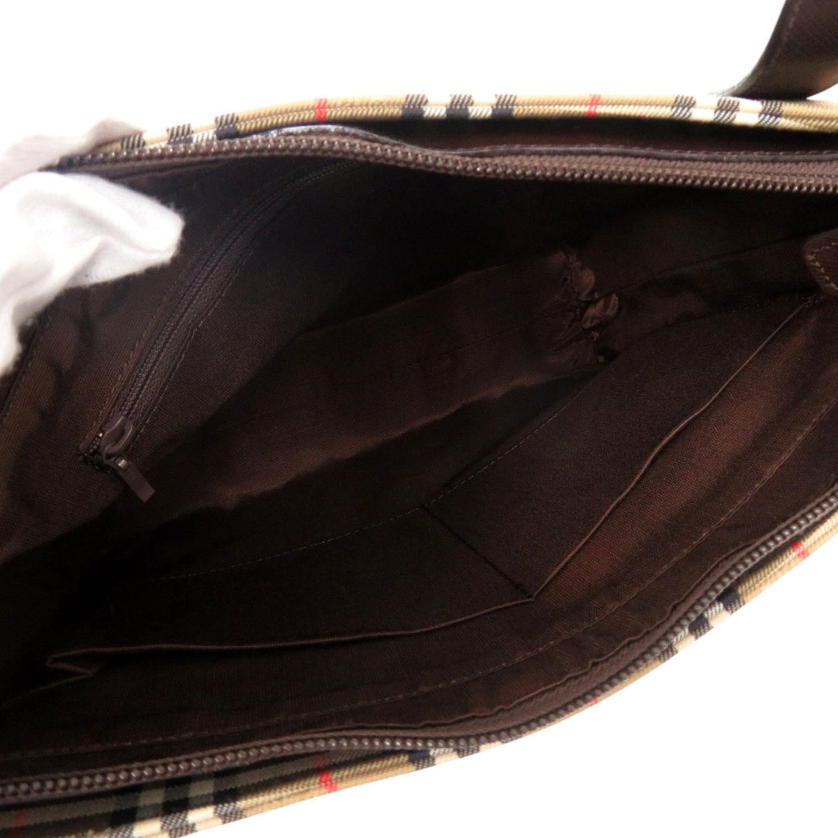 Burberry Brown Canvas Leather Handbag (Pre-Owned)