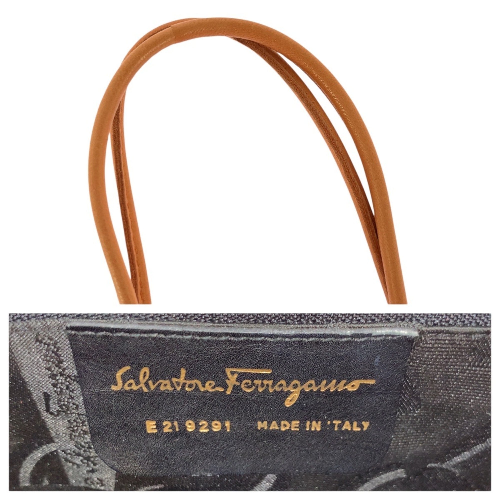 Salvatore Ferragamo Orange Leather Handbag (Pre-Owned)