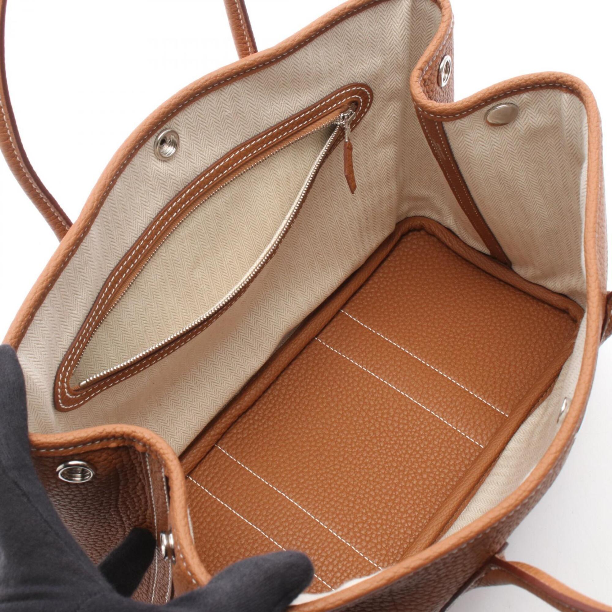 Hermes Brown Negonda Leather Handbag Tote Bag (Pre-Owned)