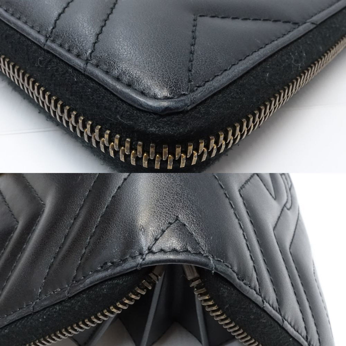 Gucci Black Leather Long Wallet (Bi-Fold) (Pre-Owned)