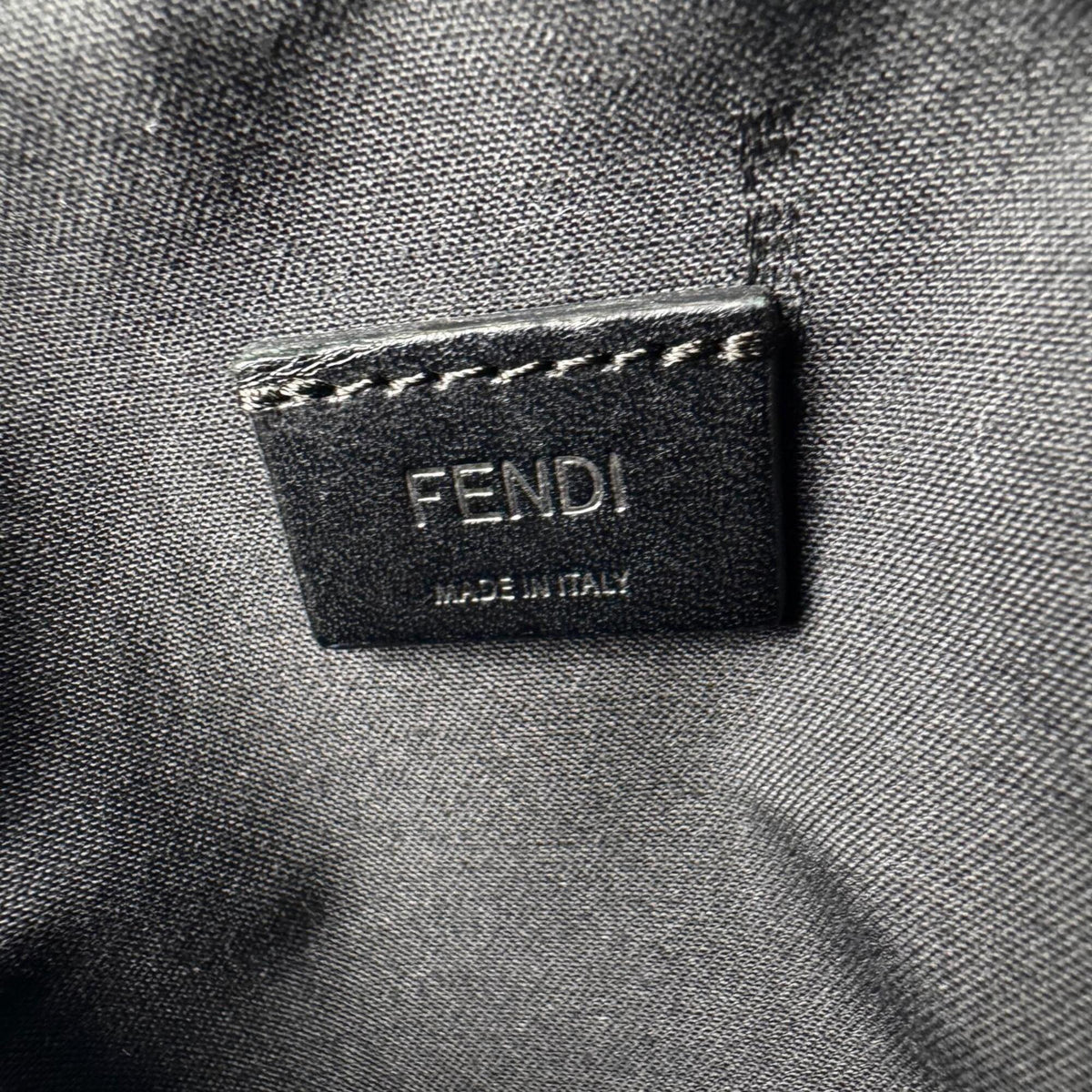 Fendi Black Nylon Leather Pouch Shoulder Bag (Pre-Owned)