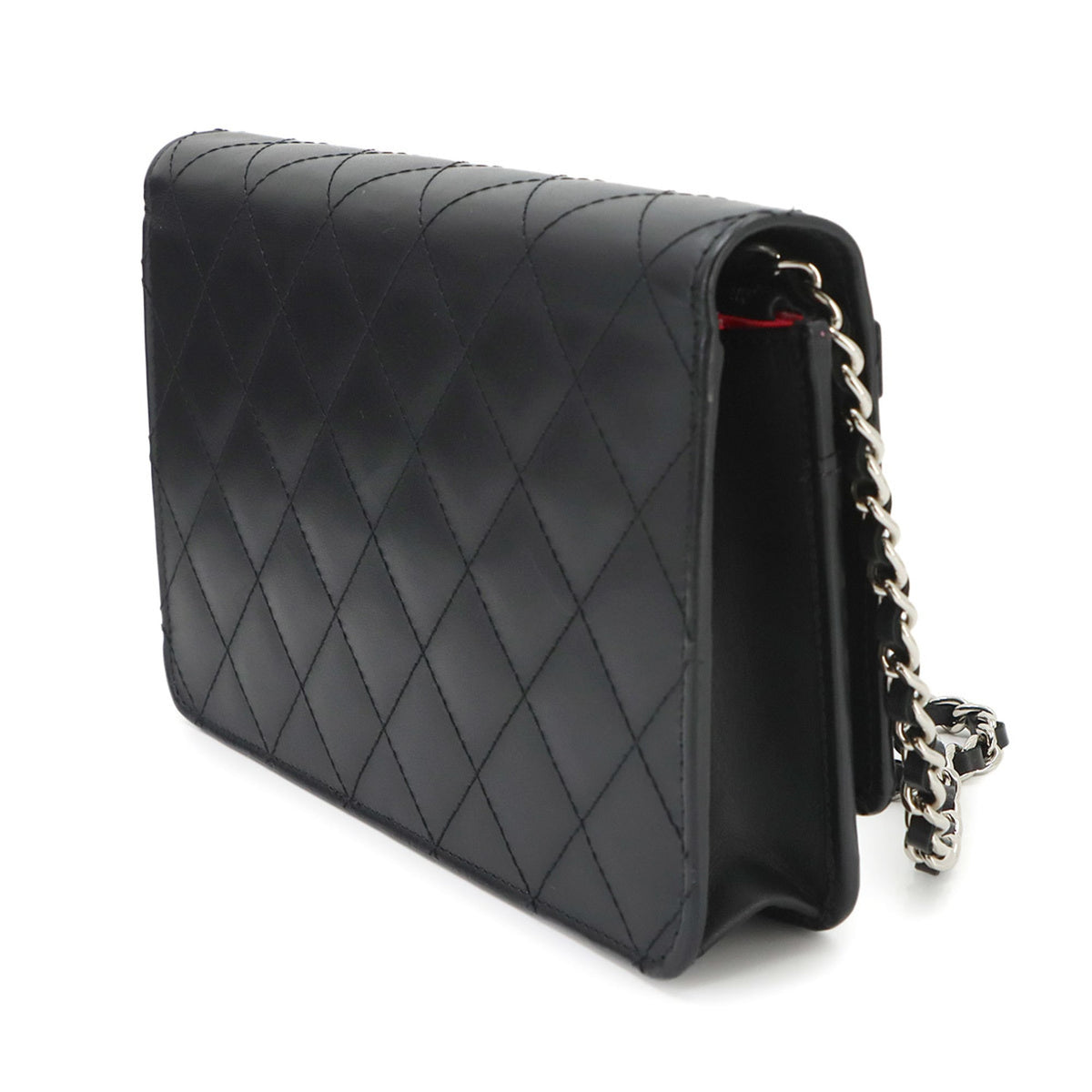 Chanel Black Cambon Ligne Chain/Shoulder Wallet (Pre-Owned)