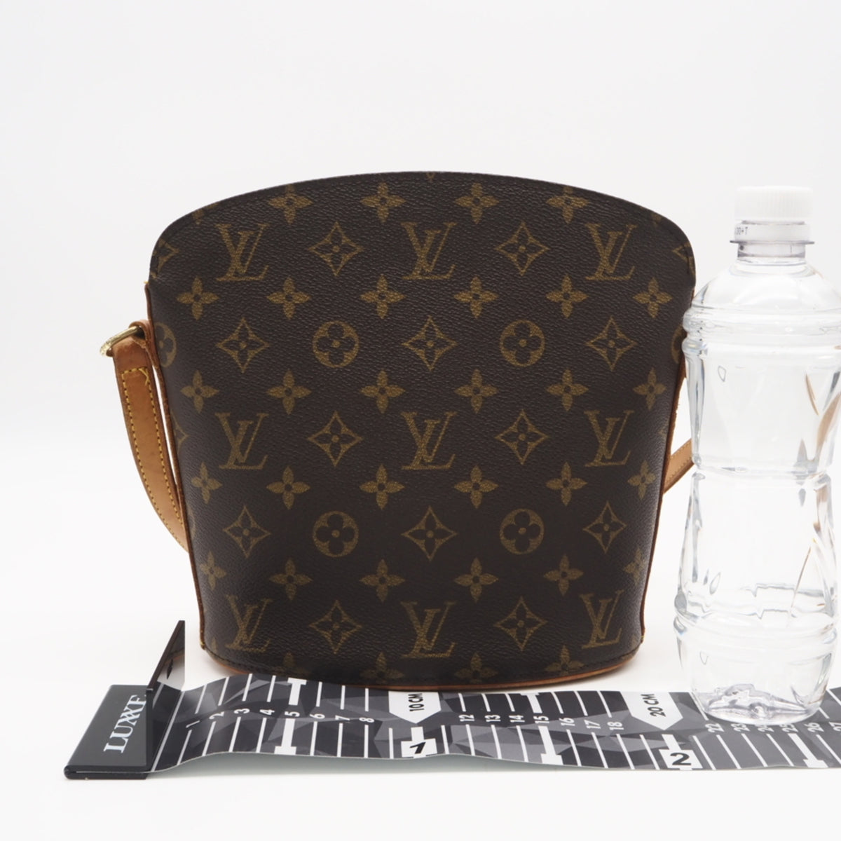 Louis Vuitton Monogram Beige Brown Coated Canvas Leather Shoulder Bag (Pre-Owned)