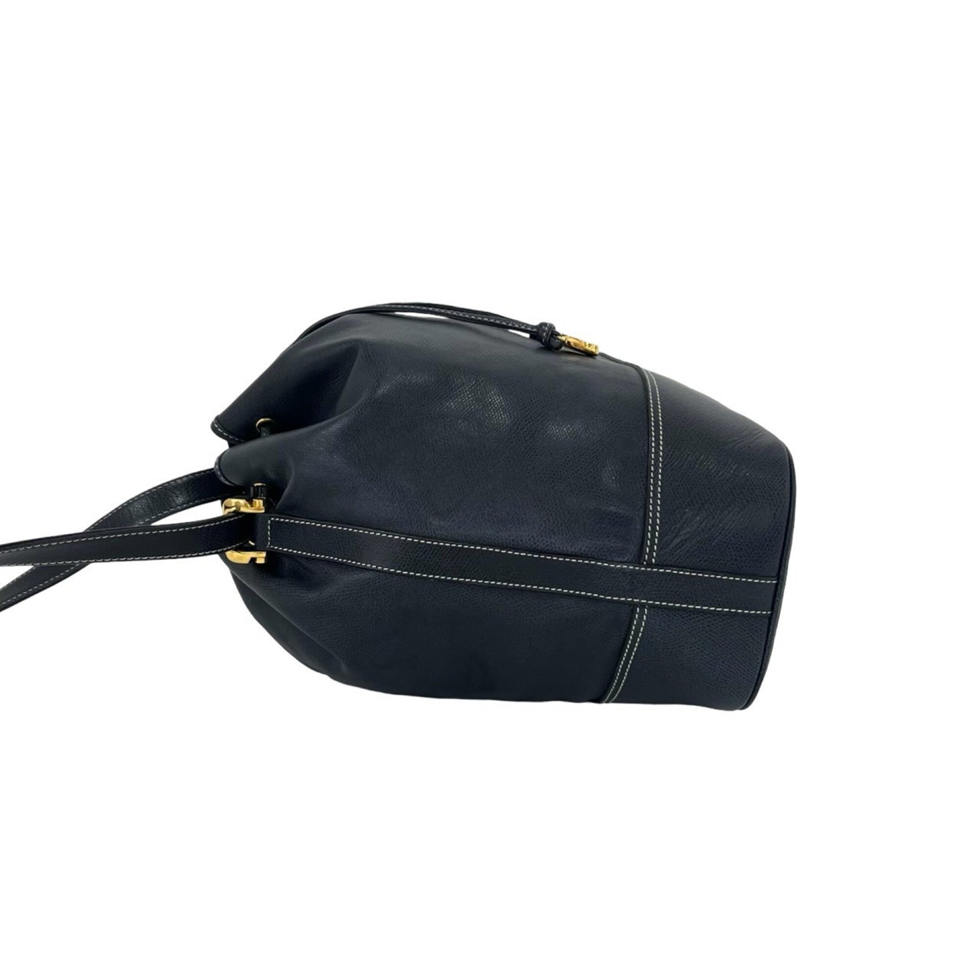 Loewe Navy Leather Crossbody Bag Shoulder Bag (Pre-Owned)