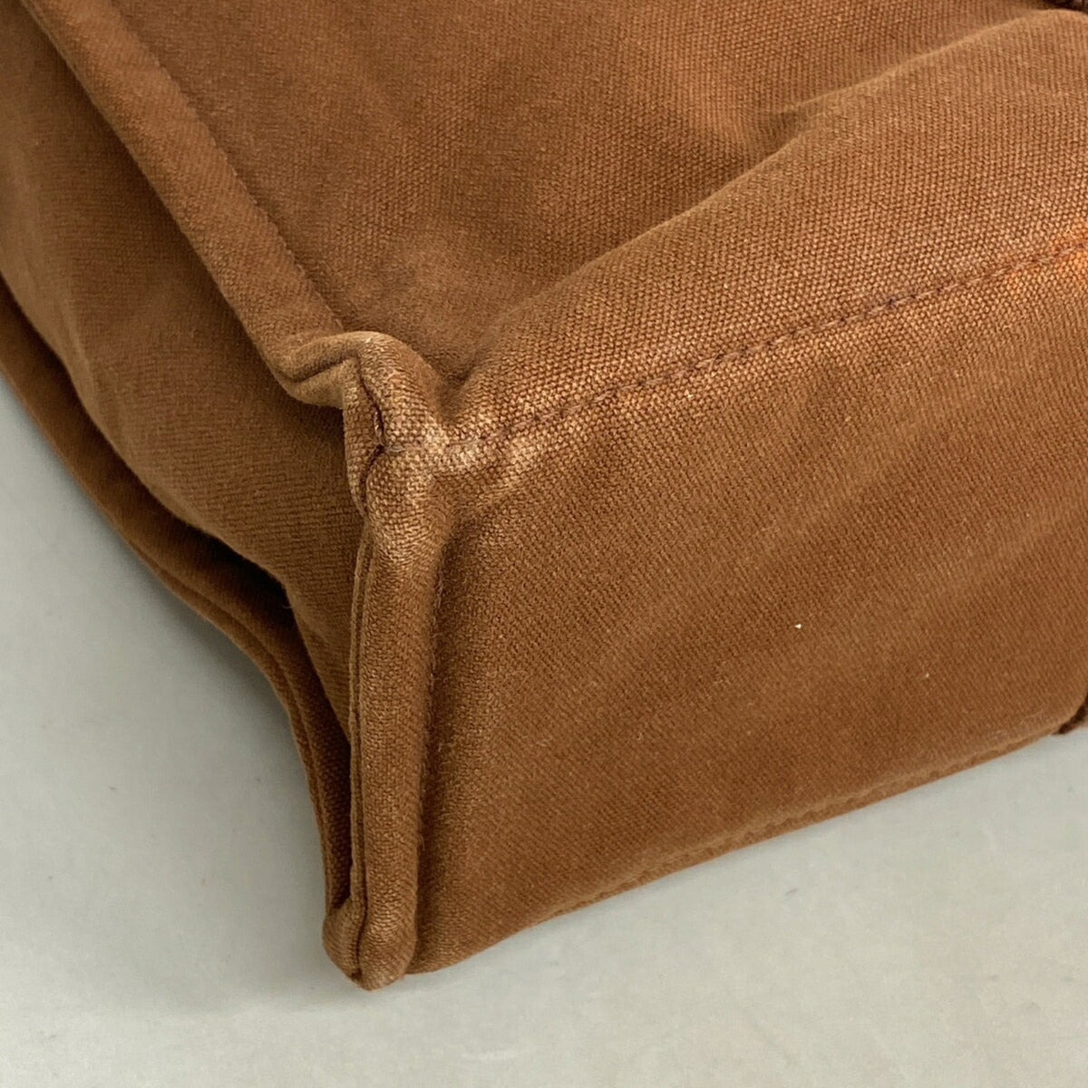 Hermes Brown Canvas Tote Bag (Pre-Owned)