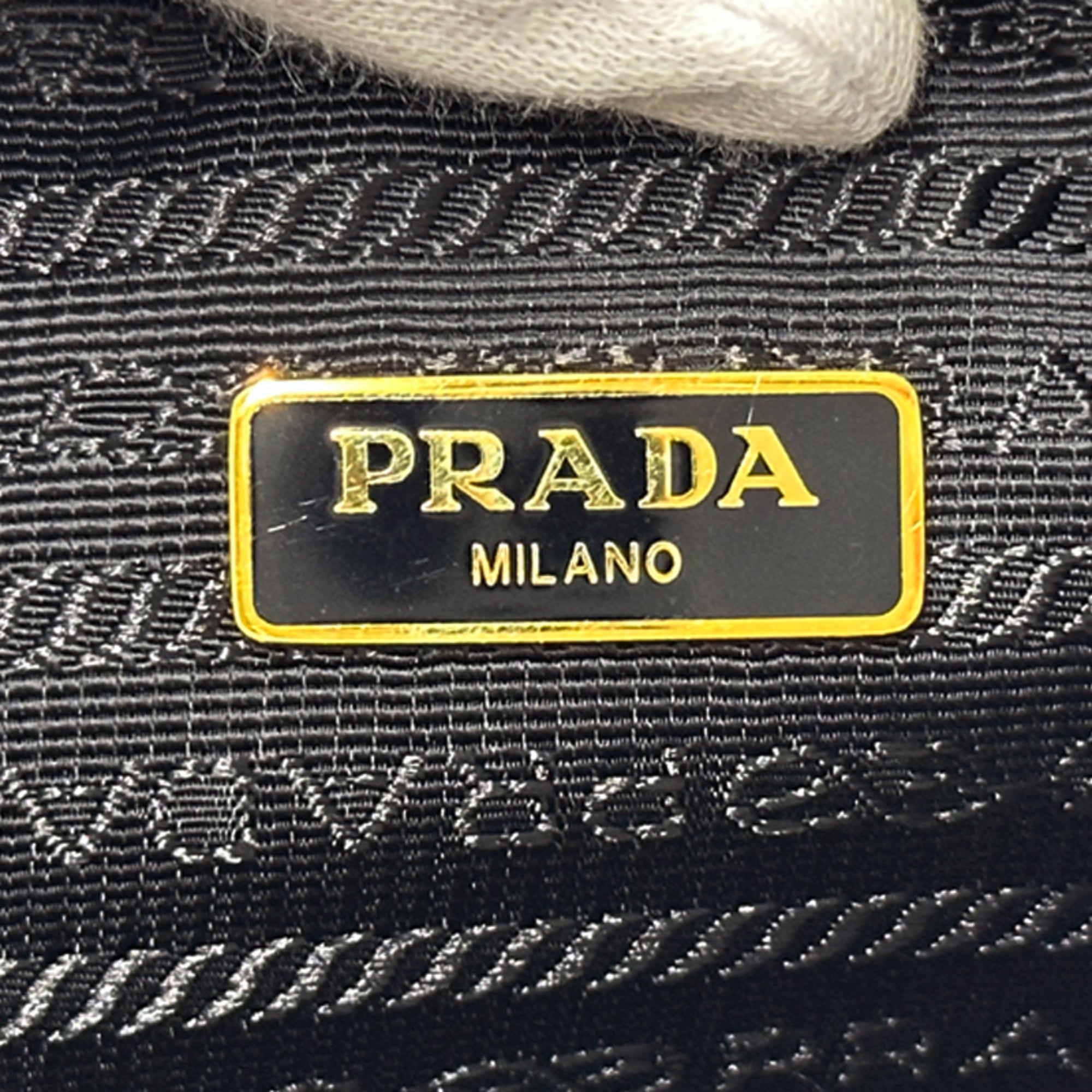Prada Black Canvas Handbag Shoulder Bag (Pre-Owned)
