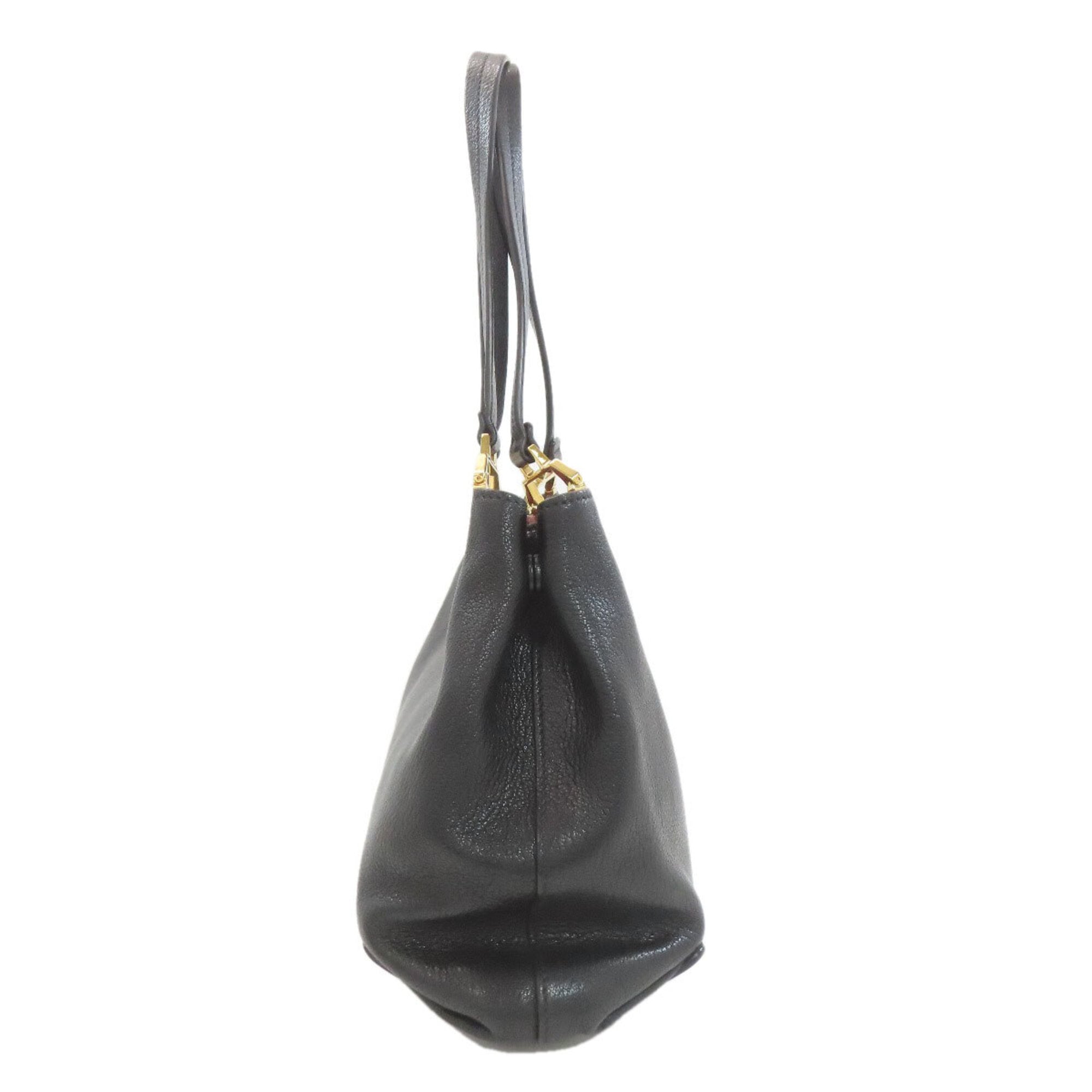 Miu Miu Black Leather Tote Bag (Pre-Owned)