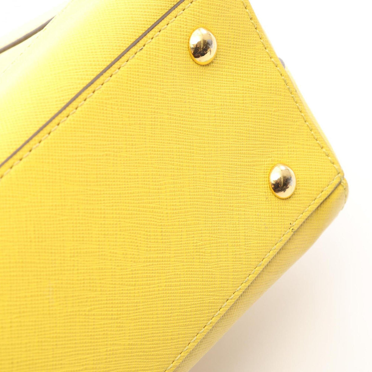 Mcm Yellow Leather Handbag (Pre-Owned)