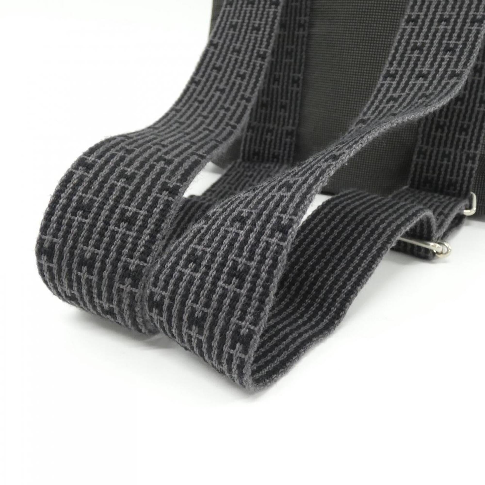 Hermes Black Canvas Backpack (Pre-Owned)