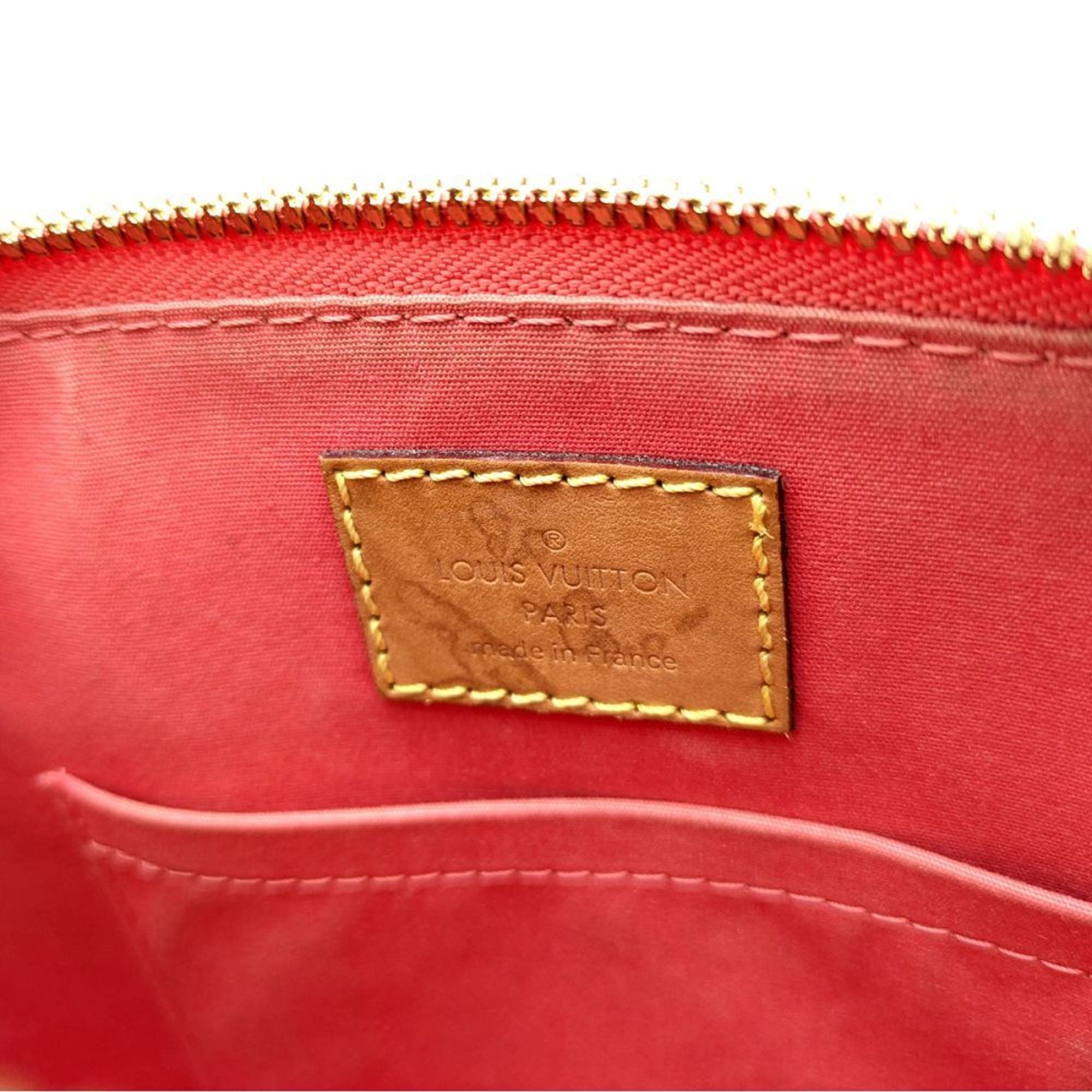 Louis Vuitton Rose Litchi Patent Leather Handbag (Pre-Owned)
