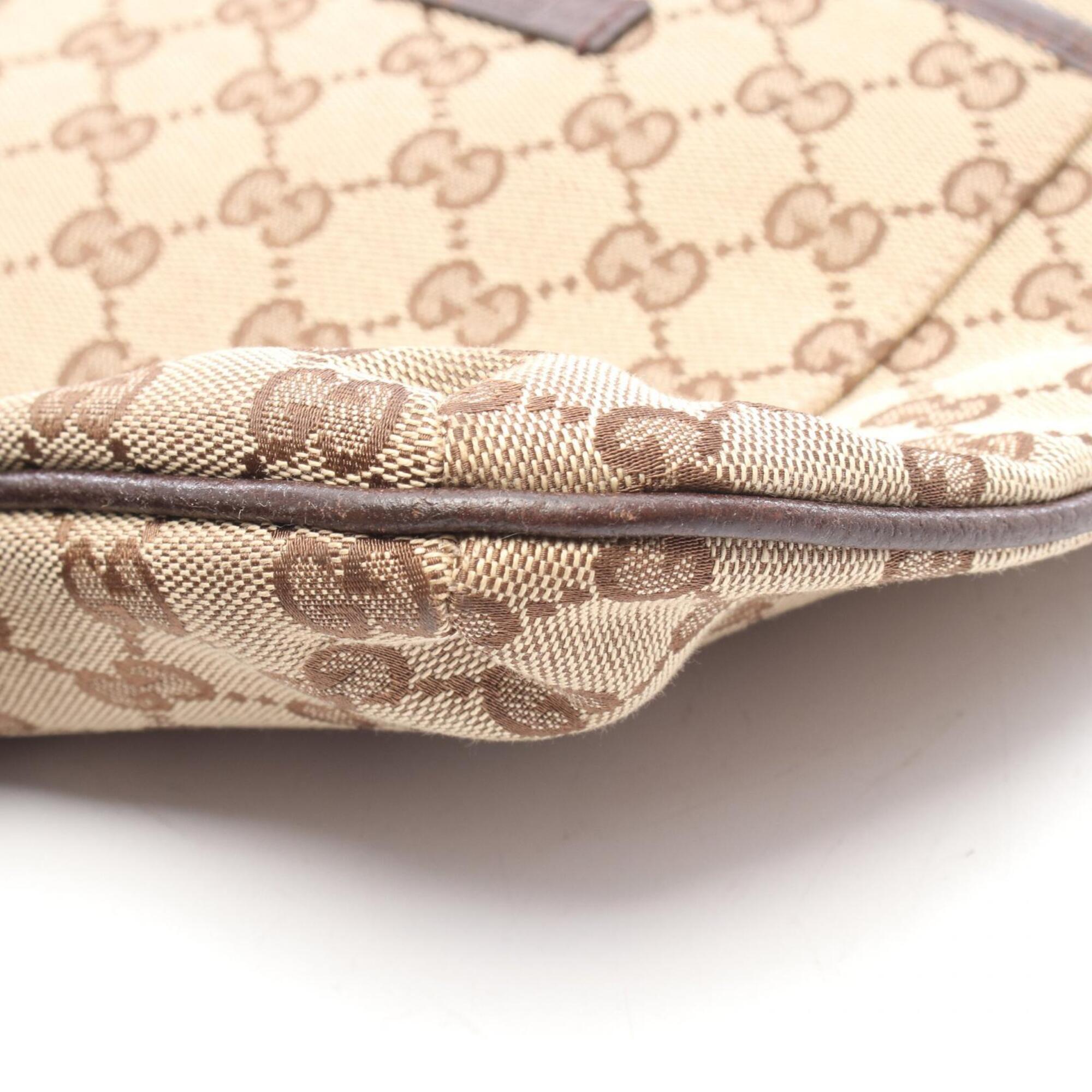 Gucci Gg Canvas Beige Brown Gg Canvas Handbag Shoulder Bag (Pre-Owned)
